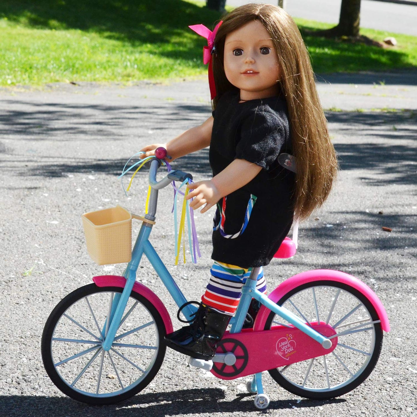 The New York Doll Collection 18" Doll Scooter & Helmet Set - 18in Dolls Accessories Doll Bike Accessories Play Set and Doll Helmet (Doll Bike)