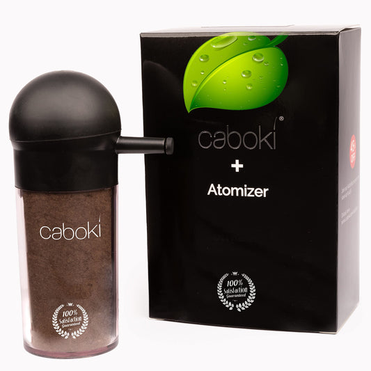 Caboki Hair Building Fiber + Built-in Spray Applicator (30-50 Days Supply). Black