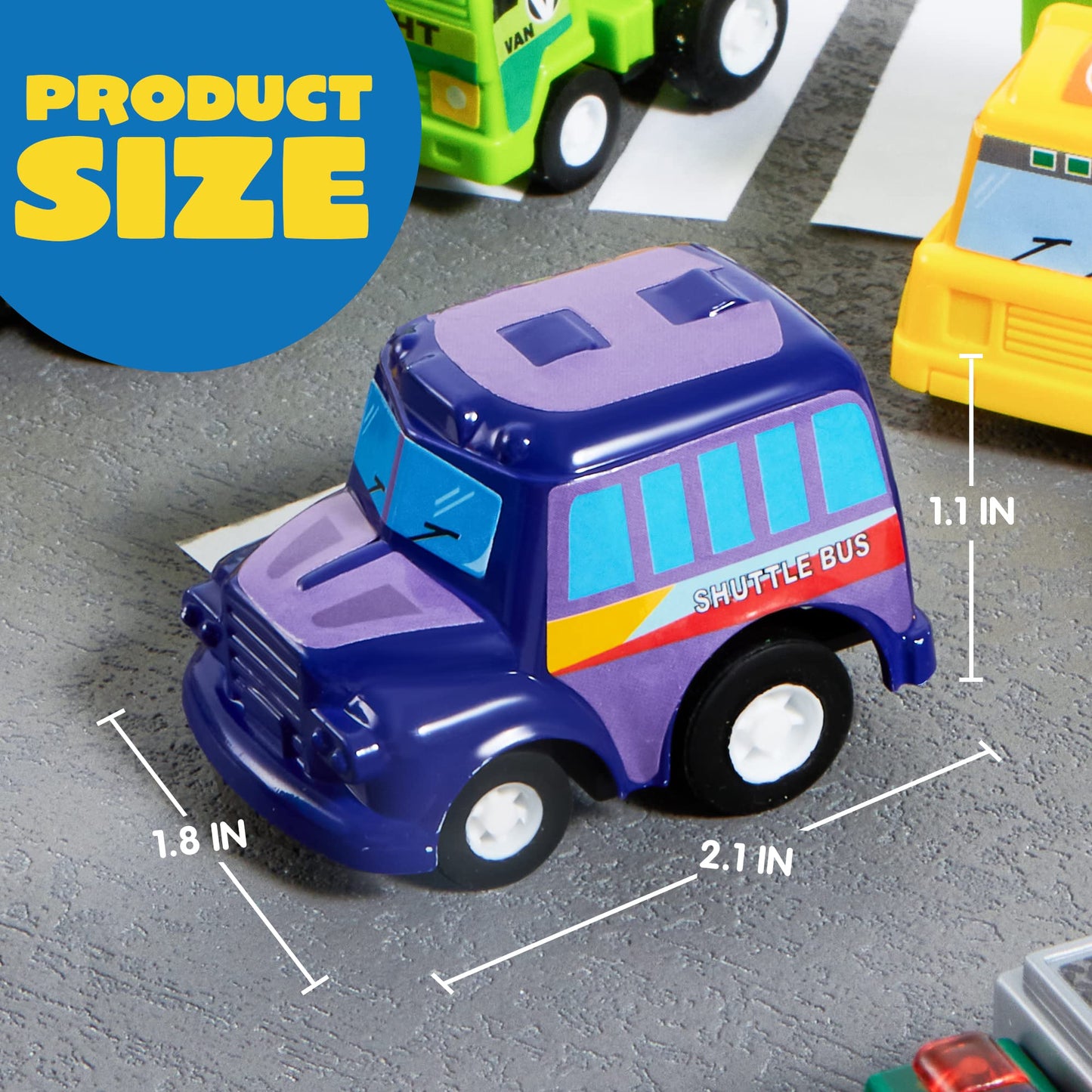 JOYIN 25-Piece Pull Back Cars & Trucks Toy Set for Toddlers, Kids Boys & Girls – Die-Cast Vehicles, Party Favors, School Gifts & Goodie Bag Stuffers