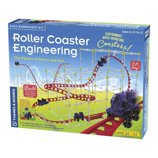Thames & Kosmos Roller Coaster STEM Kit – Build & Experiment with Working Models, Explore Physics, Forces, Motion, Energy & Velocity