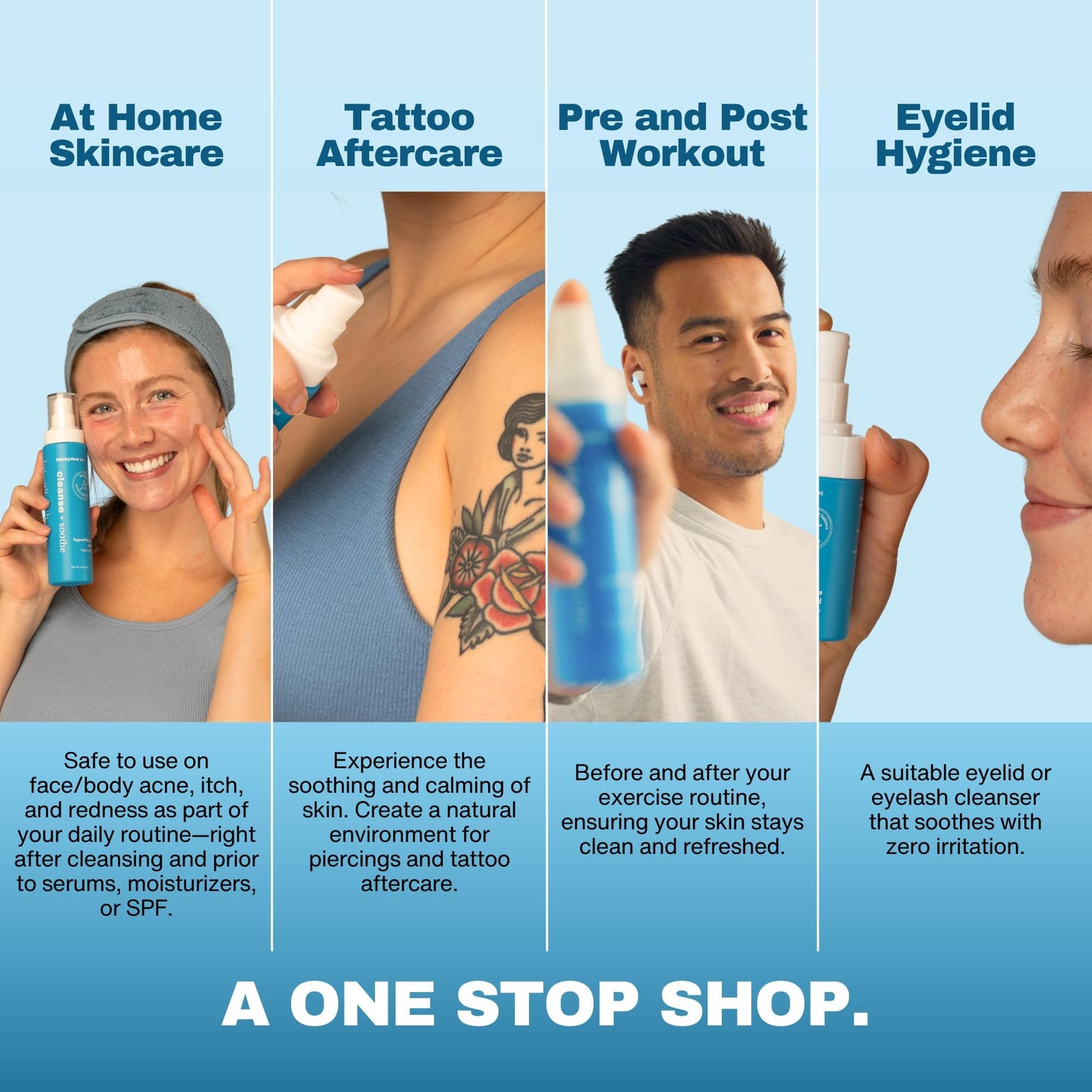 Honeydew Labs Hypochlorous Acid Spray – HOCl Mist for Acne, Eczema, Sensitive Skin, Scalp & Eyelid Care, Post-Workout & Post-Procedure, 6.8oz