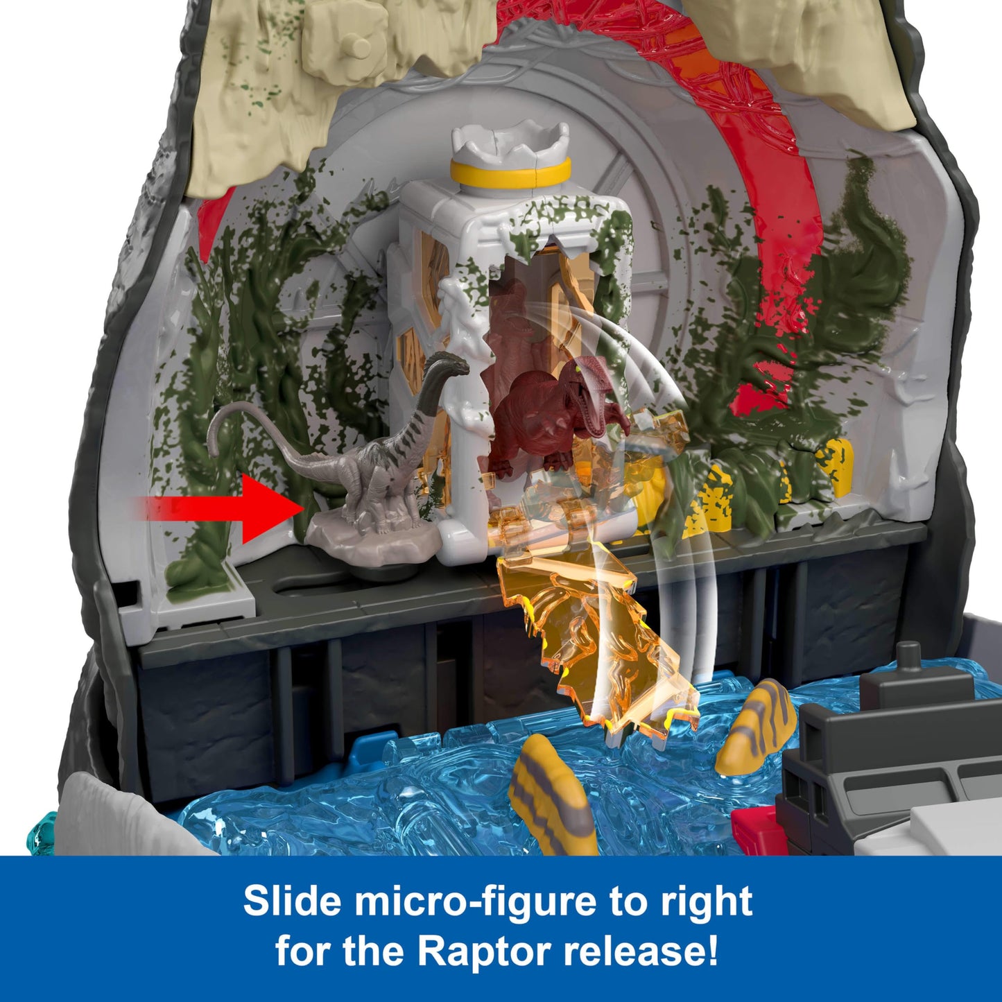 Mattel Jurassic World Rebirth Deluxe Mosasaurus Playset with 7 Interactive Features, 7 Sound Effects & 6 Micro Figures, Folds Up to Carry & Store