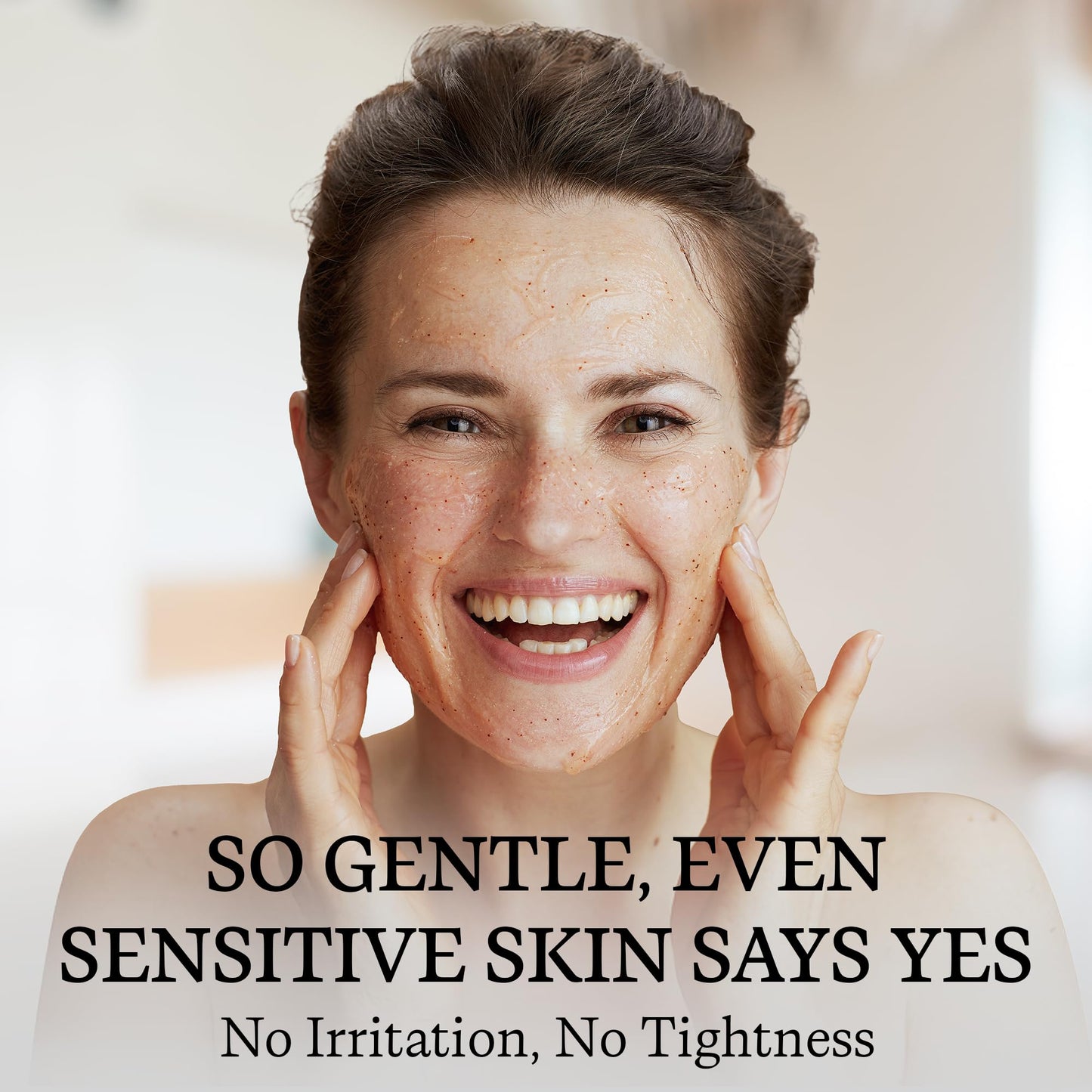 Vivo Per Lei Facial Peeling Gel with Dead Sea Minerals & Nut Shell Powder – Gentle Face Scrub & Blackhead Remover, 4.05 fl oz