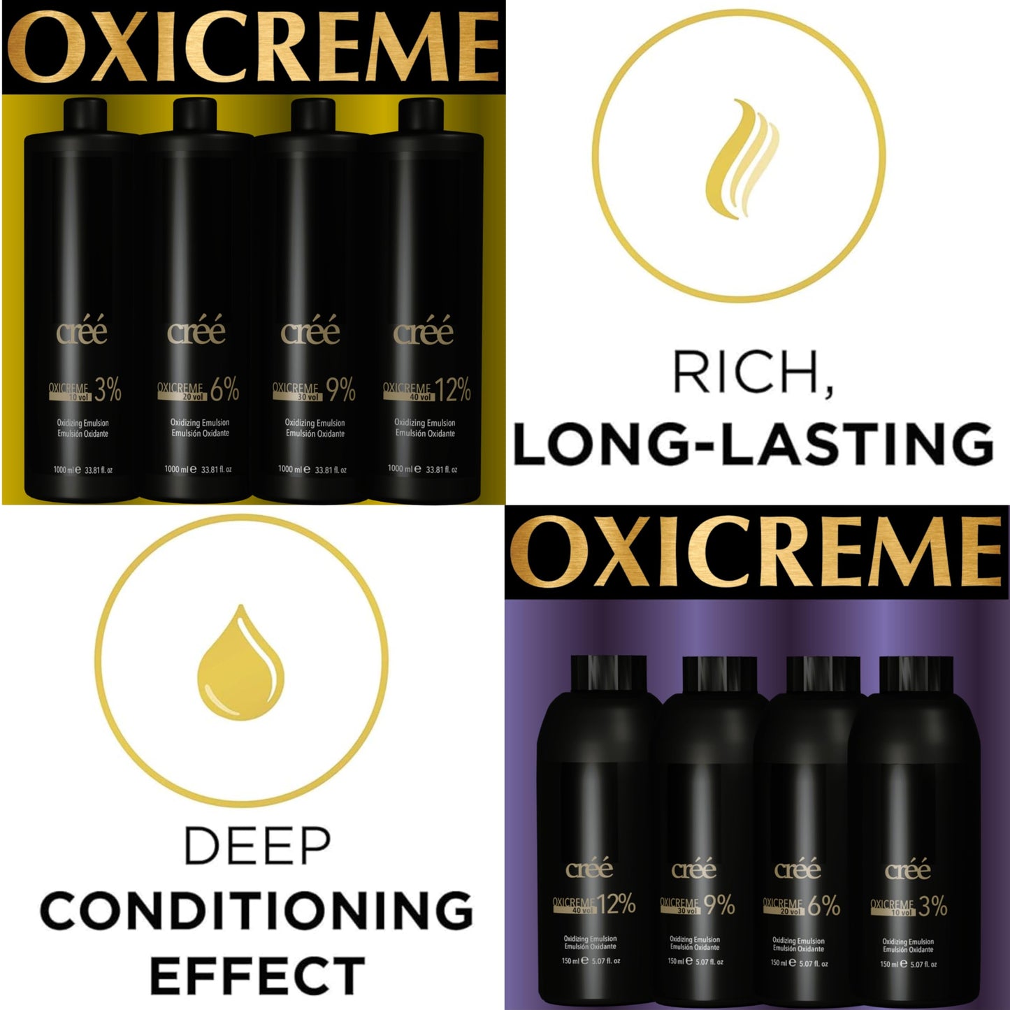 Créé Professional Oxicreme Peroxide Developer Series (20 Volume, 1000 ml)
