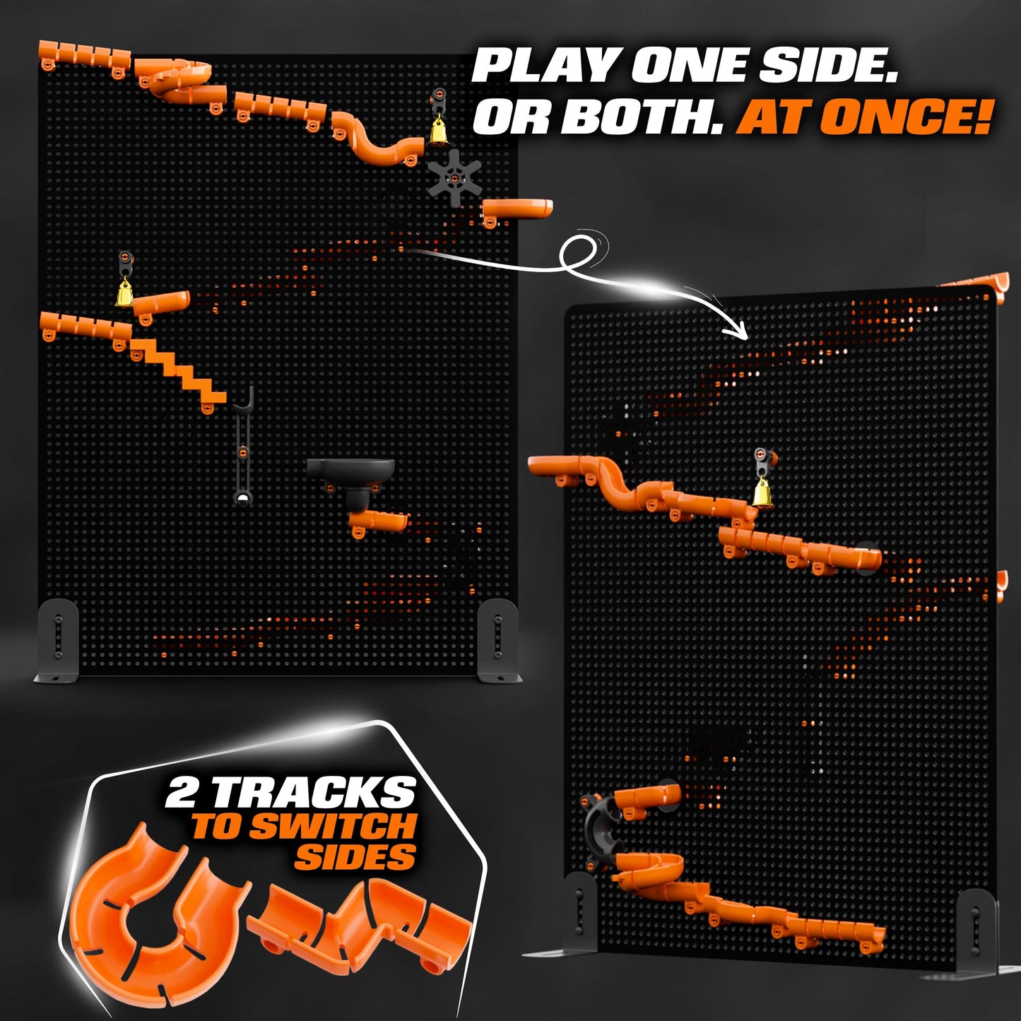 Precision Marble Run 125-Piece STEM Building Kit - 3D Marble Maze Construction Game for Kids 5+ & Adults, Educational Science Toy Gift