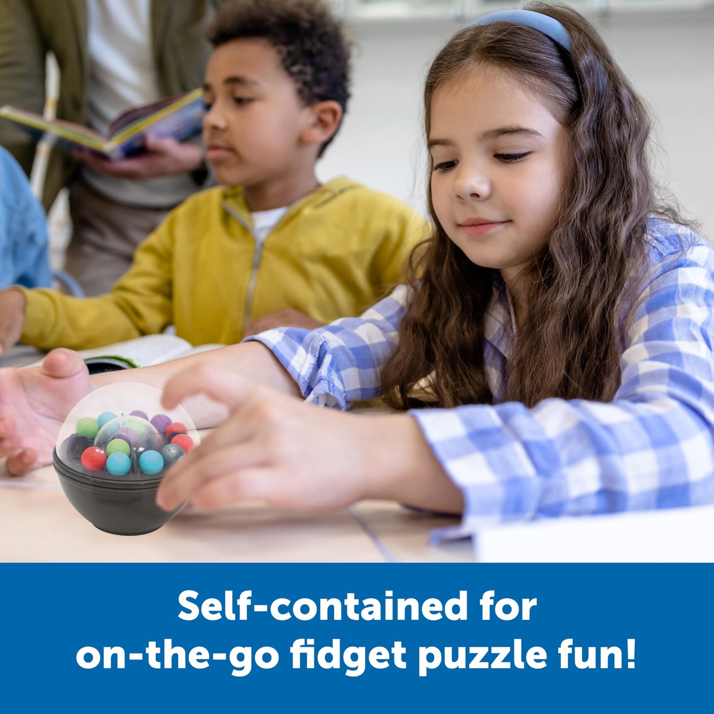Learning Resources Scramboozle Puzzle Ball – 3D Brain Teaser Game for Kids & Adults, Fidget Puzzle Sort Ball, Travel Toy for Ages 6+