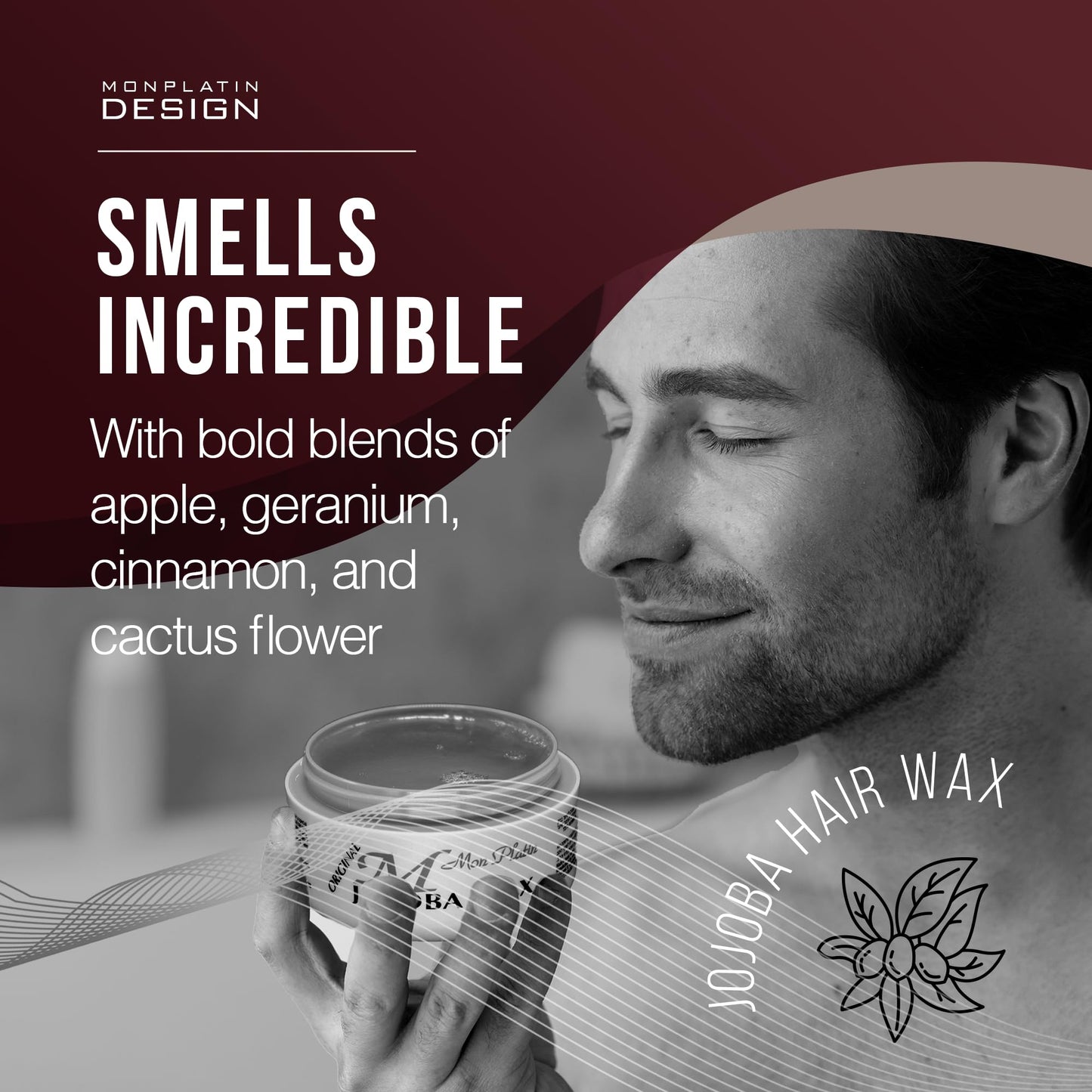 Mon Platin Professional Hair Wax 150ml – Moisturizing Styling Wax for Men with Jojoba Oil & Pure Water for Shiny, Wet-Look Finish