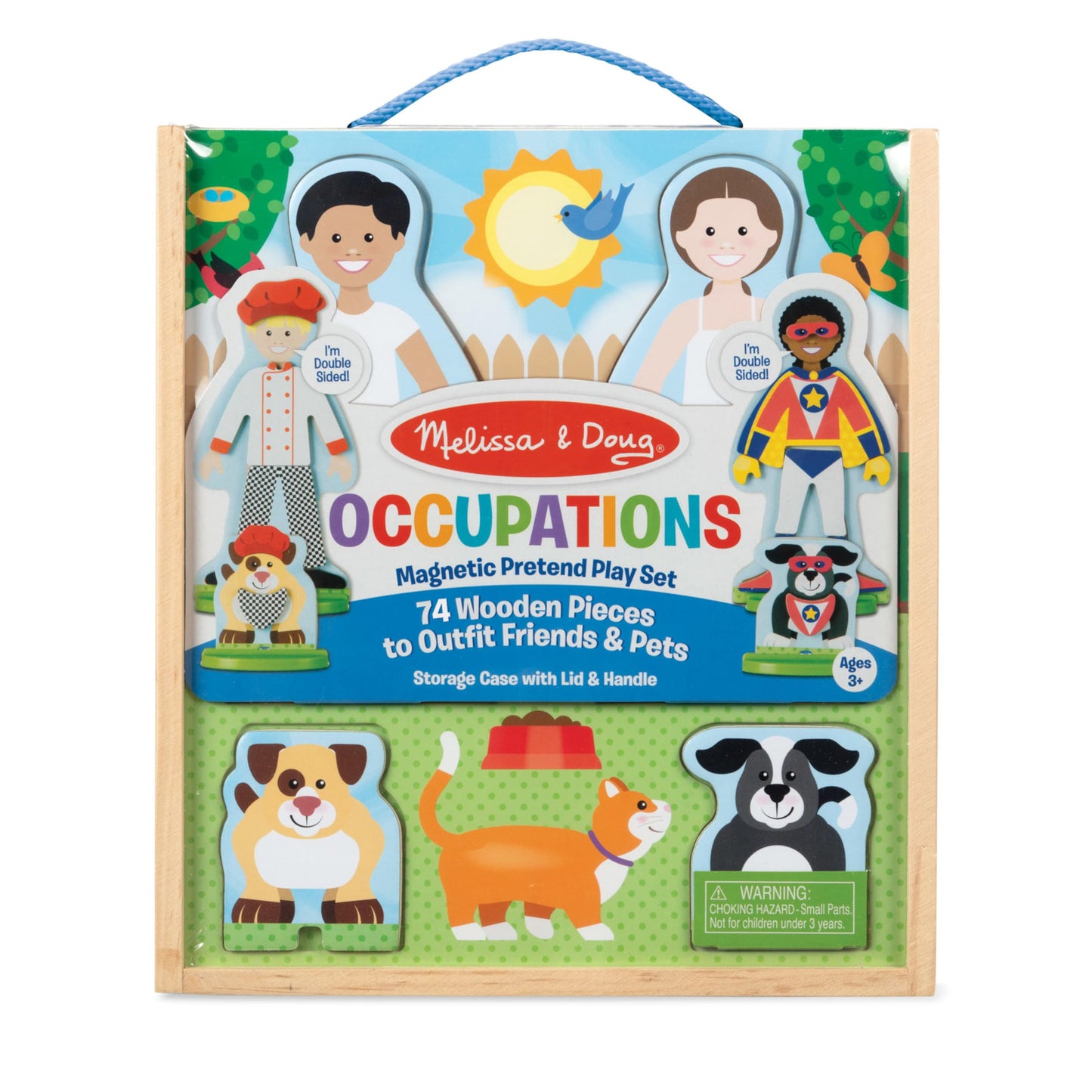 Melissa & Doug Occupations Magnetic Dress-Up Wooden Dolls Pretend Play Set (82 pcs) Pretend Play & Preschool Toys for Kids Ages 3+