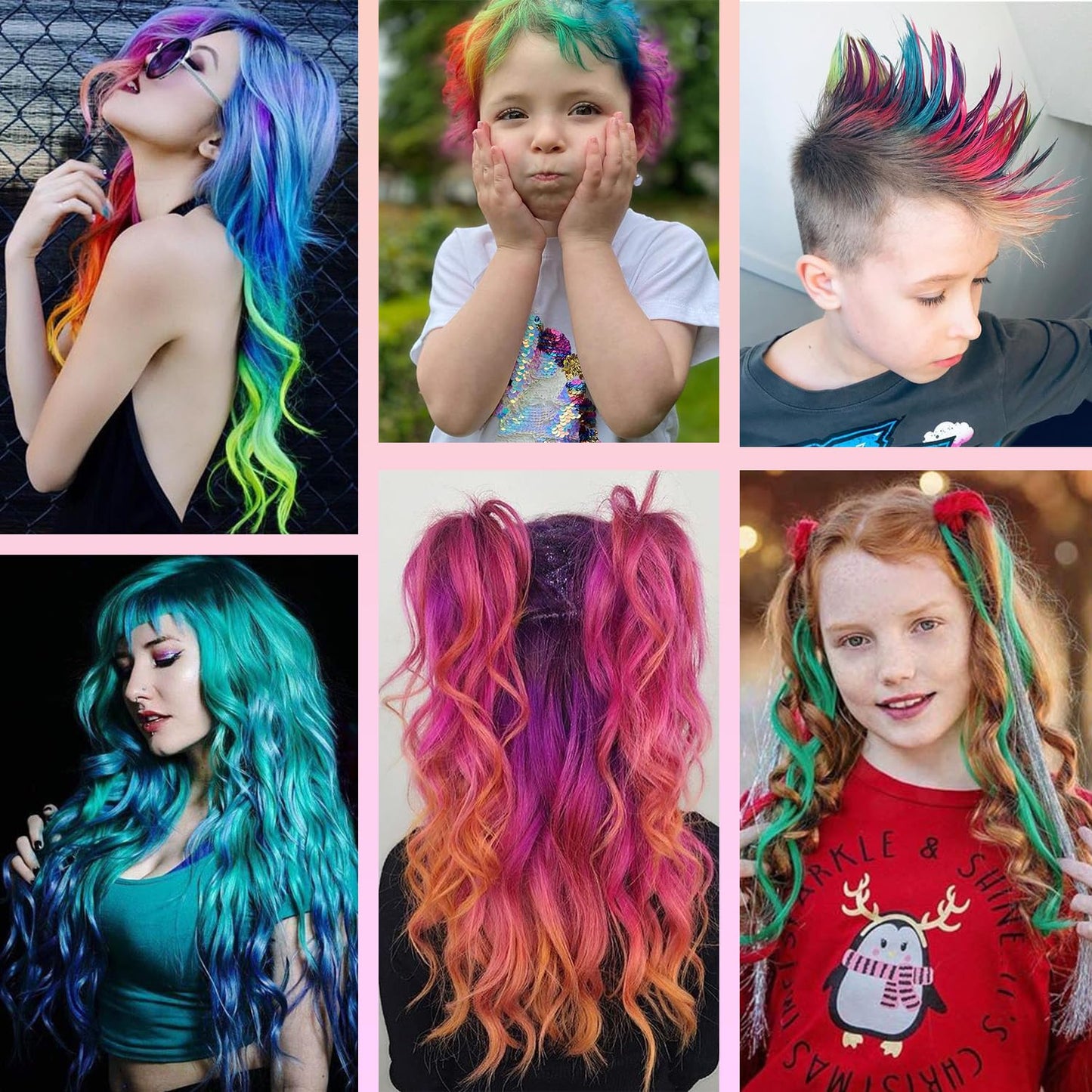 Maydear Temporary Hair Chalk Comb - Non Toxic Hair Color Comb and Safe for Kids - Blue