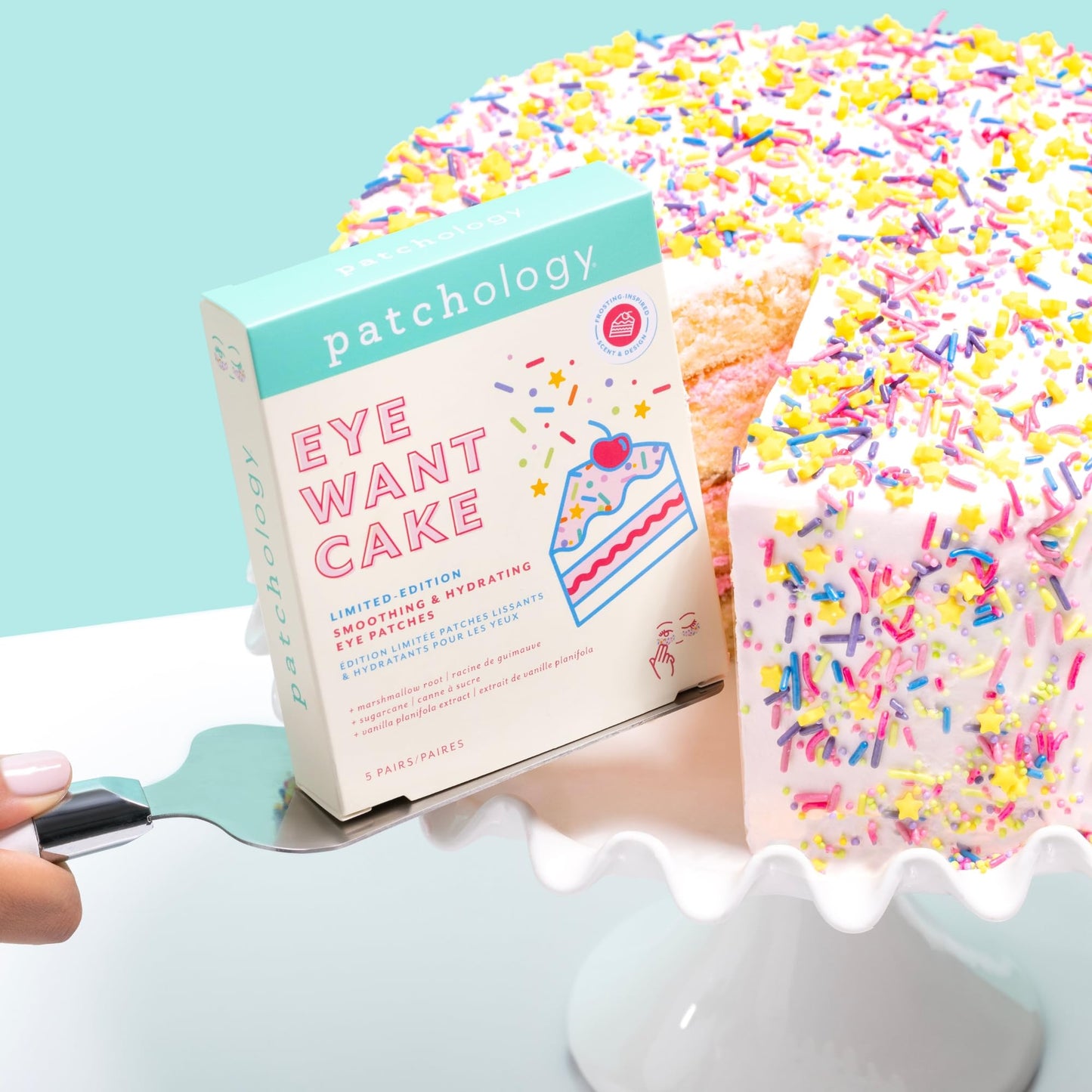 Patchology Eye Want Cake Eye Patches – Hydrating & Smoothing Under-Eye Masks for Dark Circles, Puffiness & Fine Lines, 5-Pack