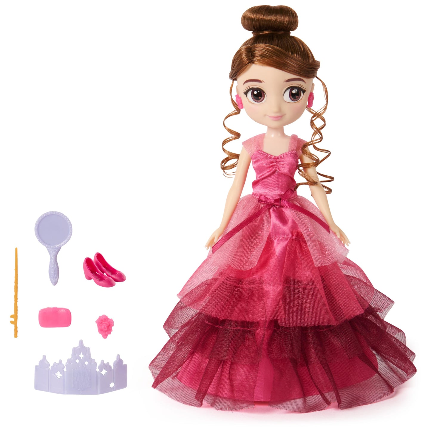 Wizarding World Harry Potter, 8-inch Hermione Granger Doll 9-Piece Yule Ball Gift Set with Doll Accessories, Kids Toys for Ages 6 and up