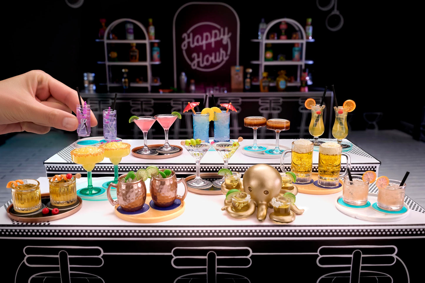 MGA's Miniverse Make It Mini Happy Hour Mini Collectibles, Blind Packaging, DIY, Resin Play, Replica Cocktails, NOT Edible, Collectors, 21+