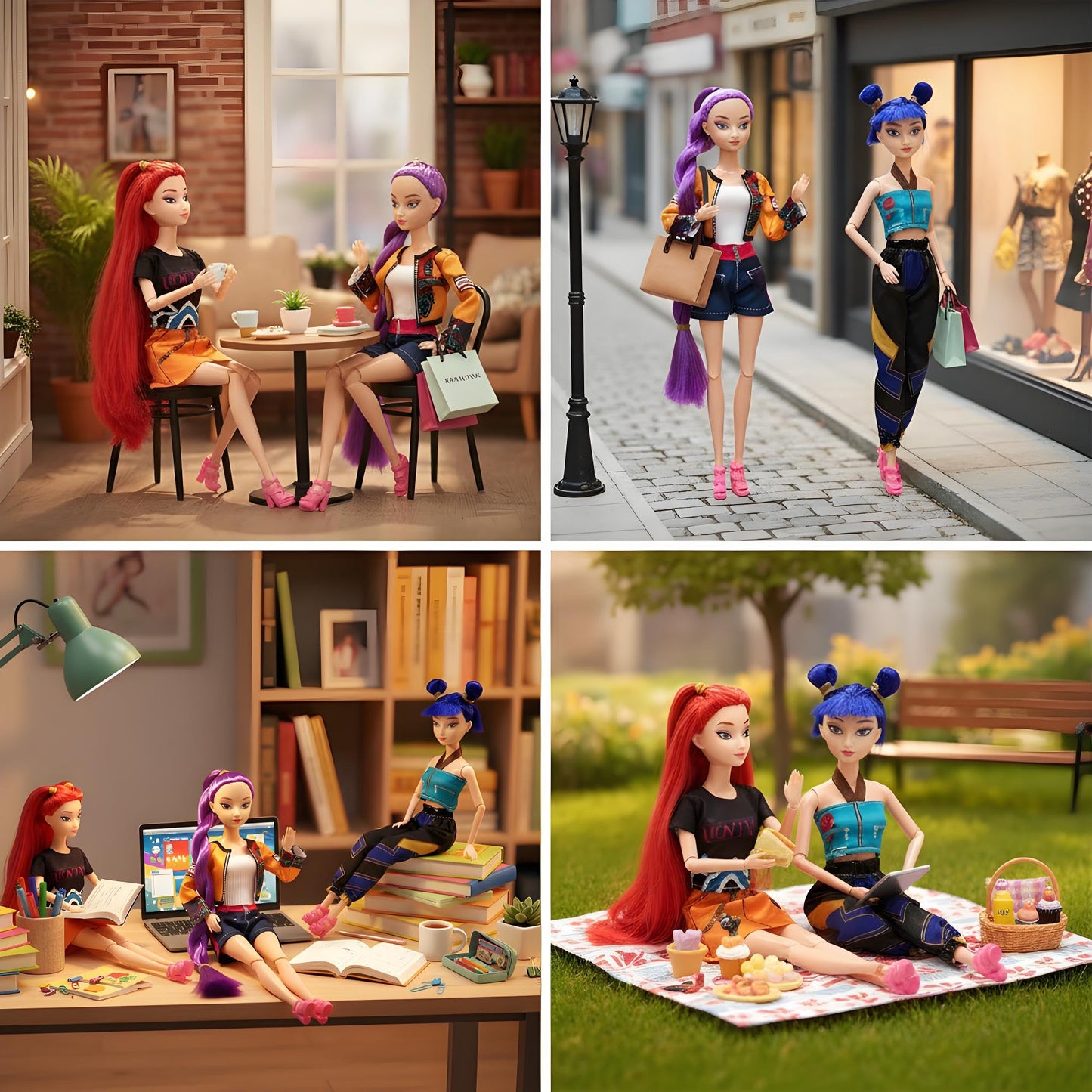 Yewmow Hunter Fashion Doll,New 11.5'' Hunter Fashion Doll for Kids,Made to Move Hunter Fashion Dolls,Great Gift Idea for Enthusiasts and Fans (D-3PCS)