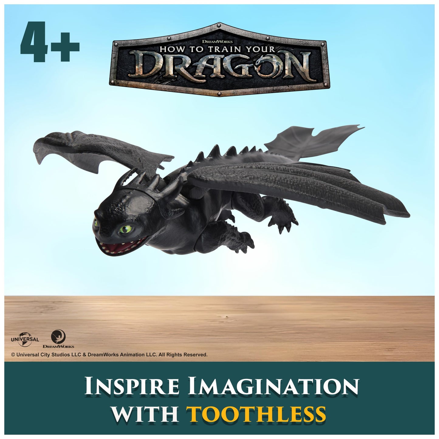 DreamWorks Dragons, How to Train Your Dragon, Toothless 9” Action Figure, Kids Toys for Ages 4 and up