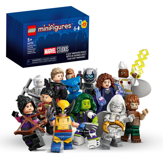 LEGO Marvel Minifigures Series 2 6-Pack Mystery Blind Box, Collectible Superhero Figures for Play or Marvel Collection, Gift for Fans