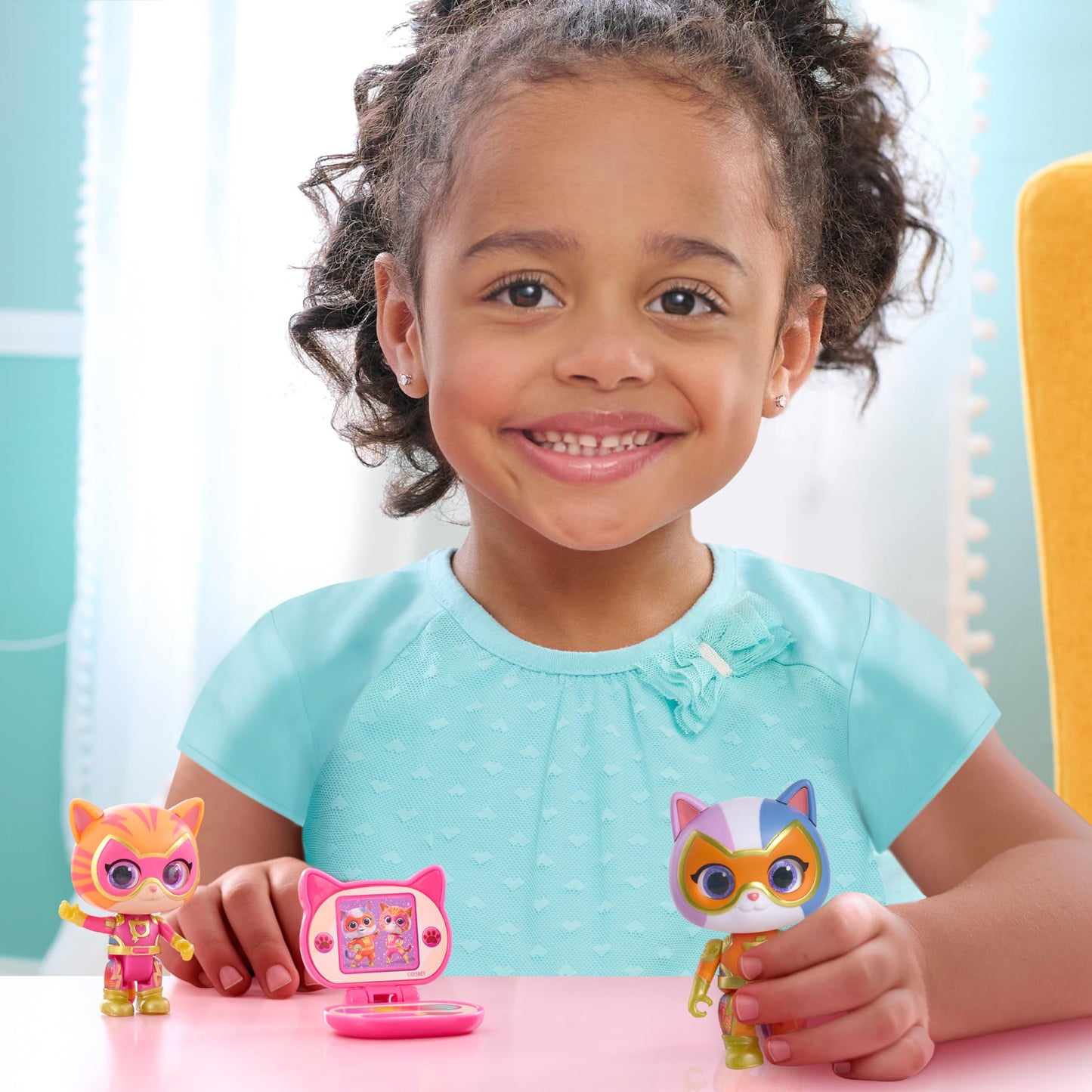 Just Play Disney Junior SuperKitties Su-Purr Charged Ginny and Buddy Figure Set, Kids Toys for Ages 3 Up