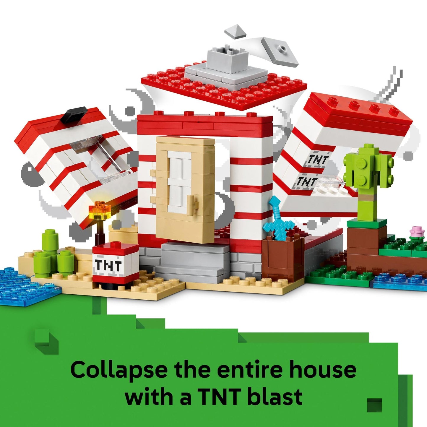 LEGO Minecraft TNT Jungle House Building Set for Kids 8+ – Collectible Toy for Boys & Girls, Birthday Gift, Video Game Fans 21275