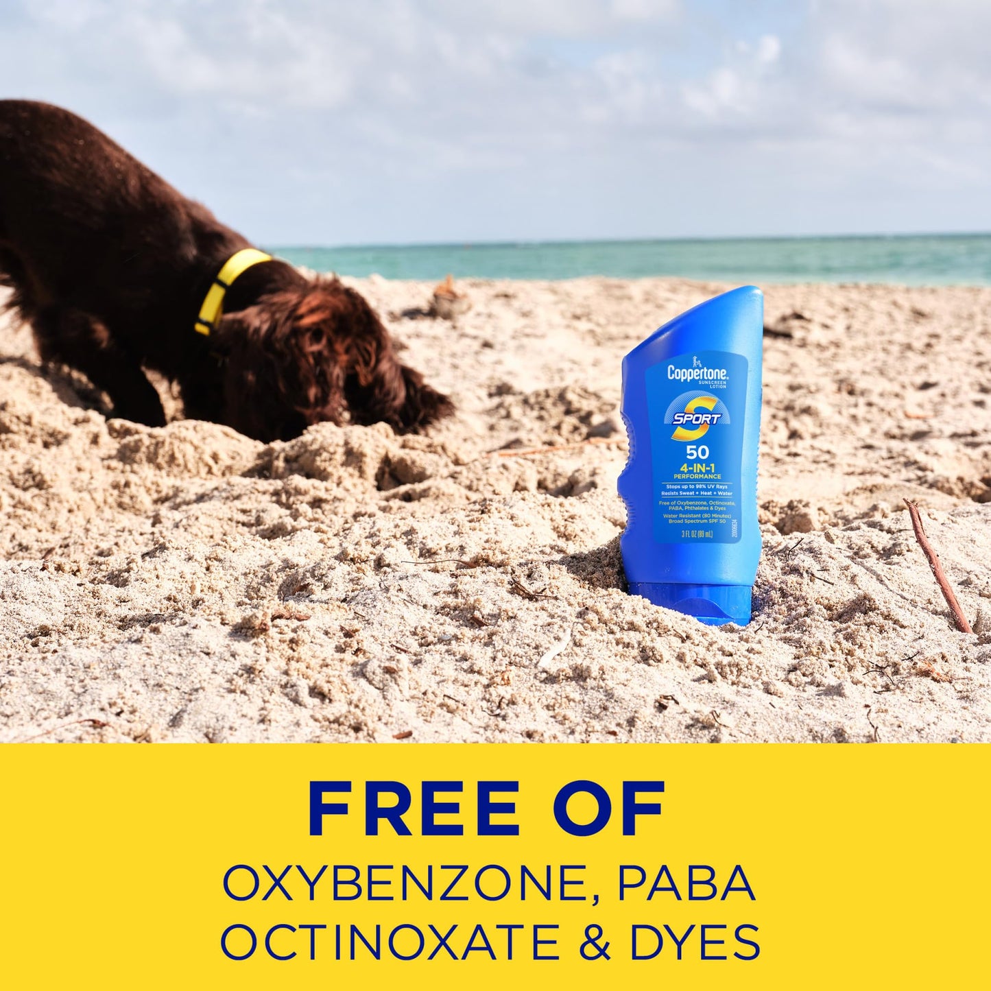 Coppertone SPORT Sunscreen Lotion Broad Spectrum SPF 50 (3 Fluid Ounce) (Packaging may vary)