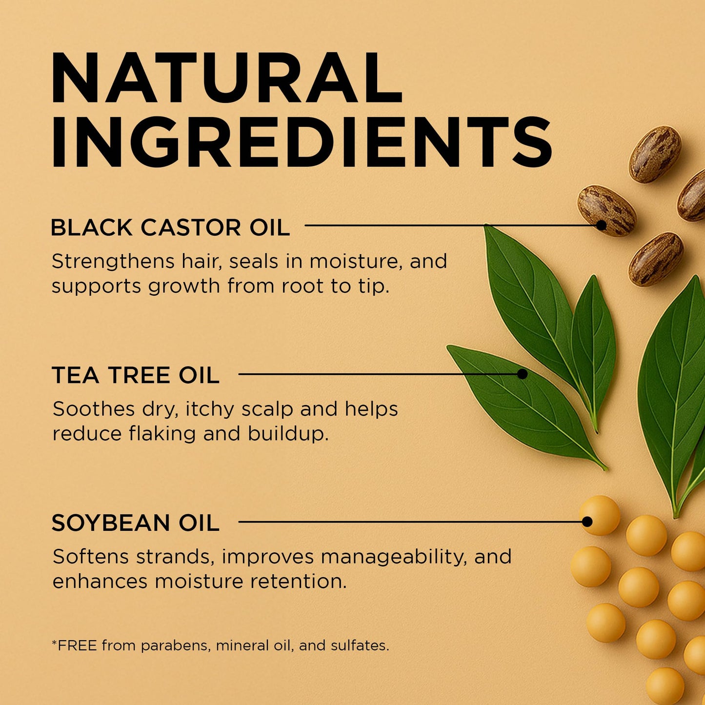 African Pride Black Castor Miracle Hair & Scalp Sealing Oil 6oz | With Tea Tree & Soybean Oil for Moisture Lock, Scalp Relief & Hair Growth