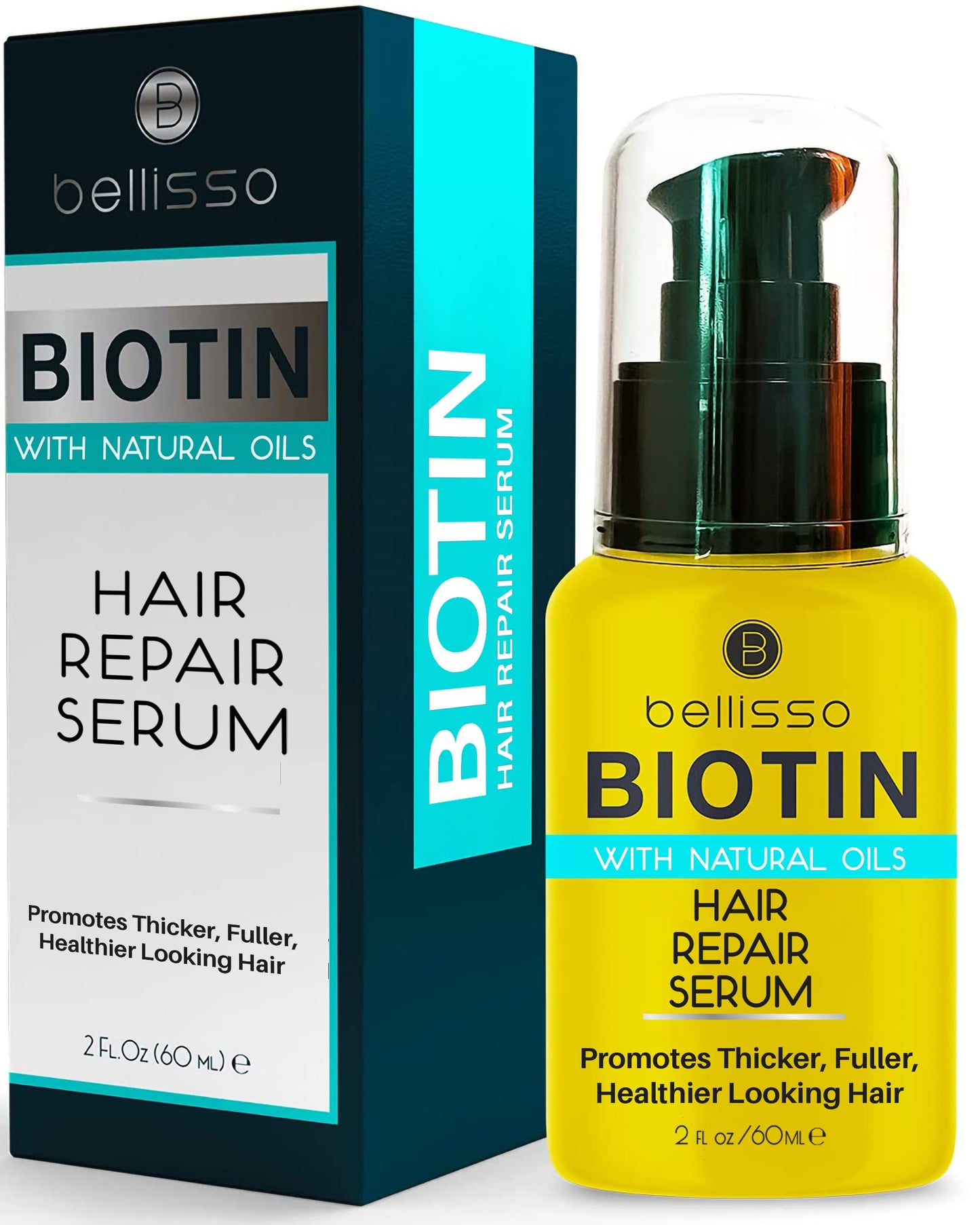Biotin Hair Thickening Serum for Men & Women – Strengthening Treatment with Natural Botanical Oils to Boost Thin Hair, Add Volume & Shine