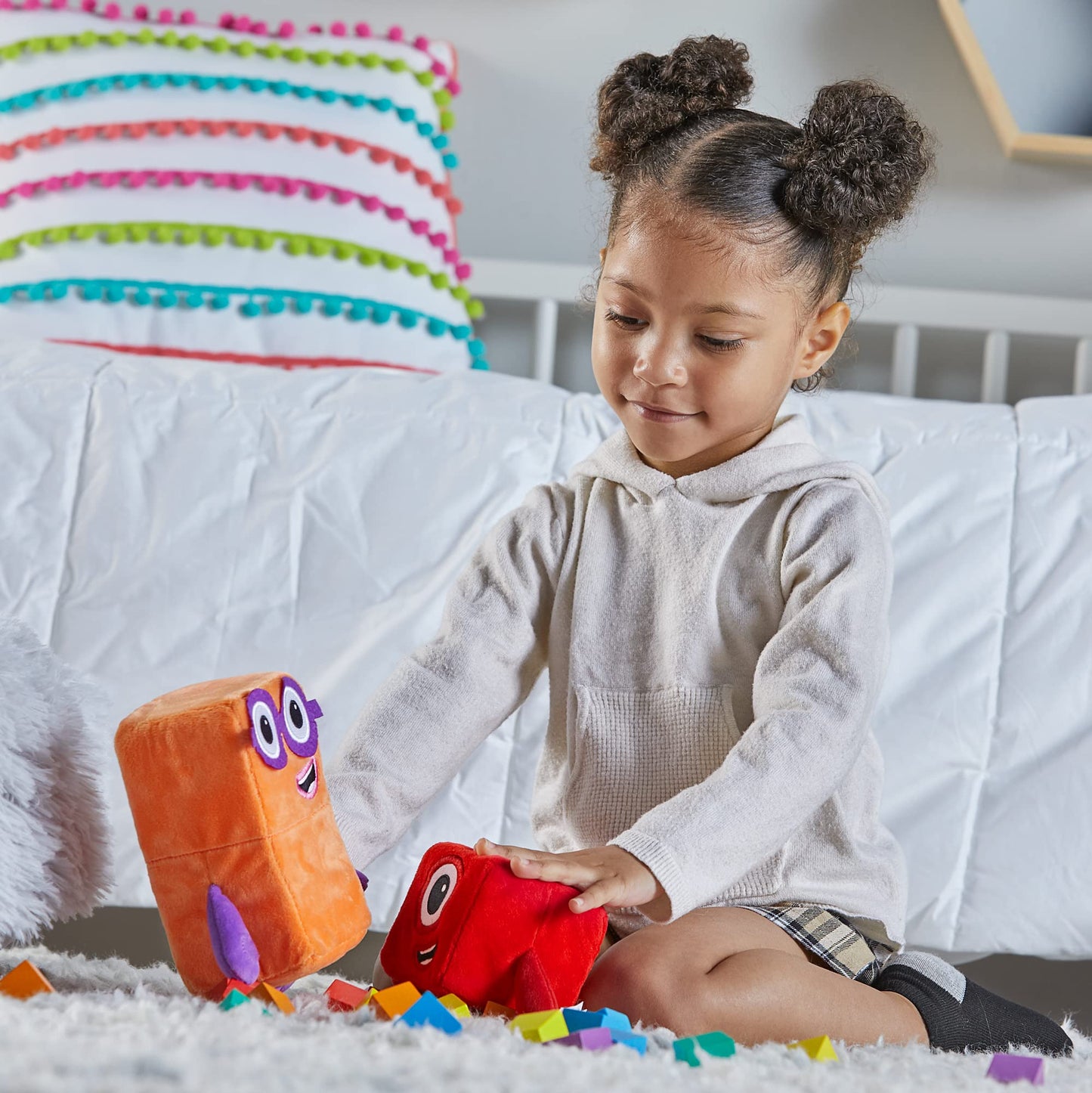 hand2mind Numberblocks One & Two Plush Toys – Soft Stuffies for Toddlers, Preschool Math Learning, Counting, & Birthday Gifts