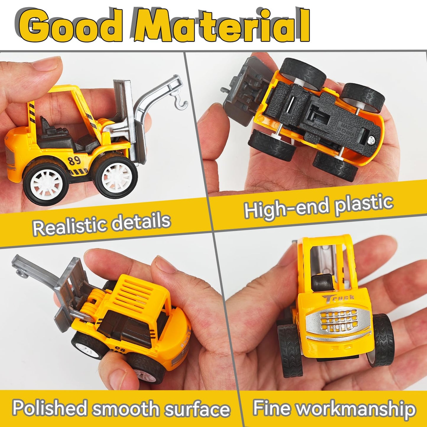 OJYUDD 24 Pcs Mini Construction Vehicles,Pull Back Engineering Vehicles,Play Figure Vehicles Toys for Birthday Party Favors,Gifts,Rewards