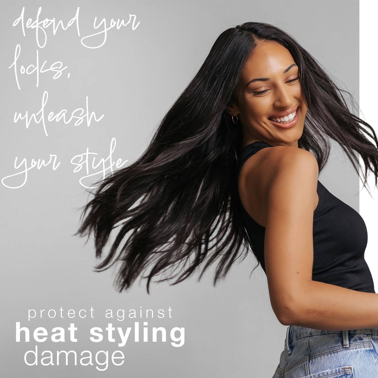 CRVFT Hair Heat Protectant Spray 4oz – Lightweight, Thermal Hair Protection Spray for Blow Drying, Flat Iron & Curling Iron – Prevents Damage/Breakage