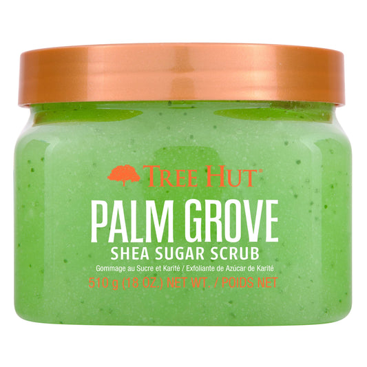 Tree Hut Palm Grove Shea Sugar Scrub, 18 oz – Exfoliating, Hydrating & Moisturizing with Shea Butter & Essential Oils for Smooth Skin