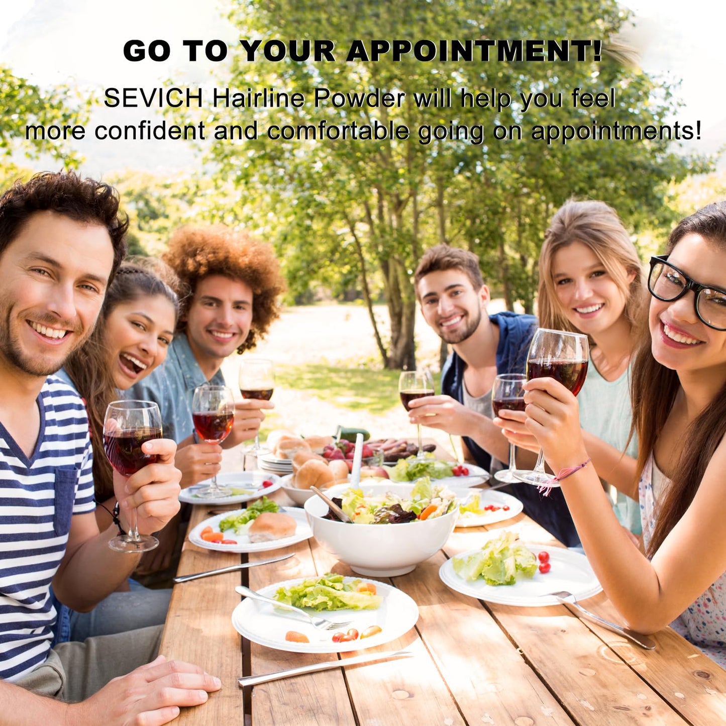 SEVICH Hairline Shadow Powder – Instant Grey Root Concealer for Hairline, Beard & Eyebrows | Covers Thinning Areas, Wind & Sweatproof, Dark Brown