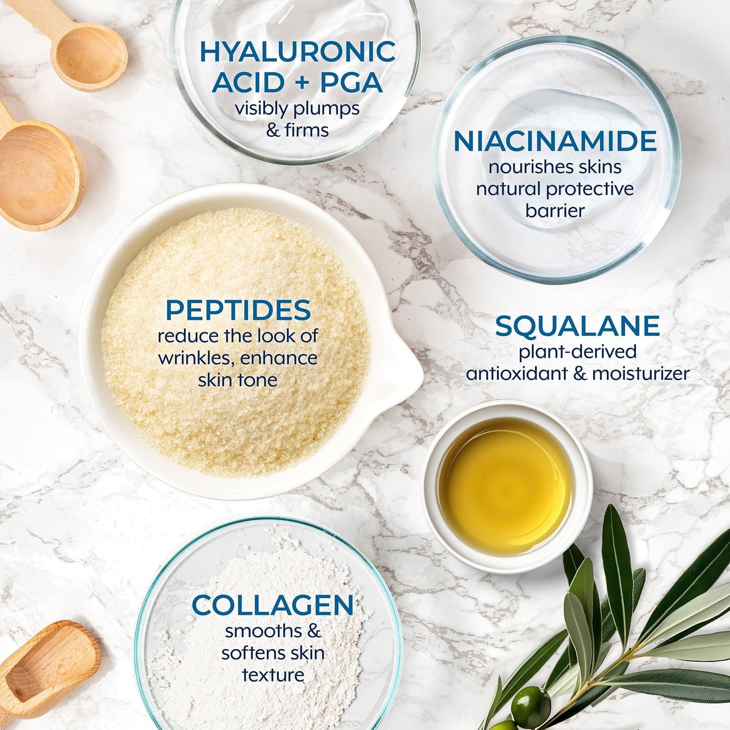 Plexaderm Night Time Collagen Serum 15 mL – Anti-Aging Peptide Serum for Firmer, Fuller, Youthful Skin, Paraben-Free, USA