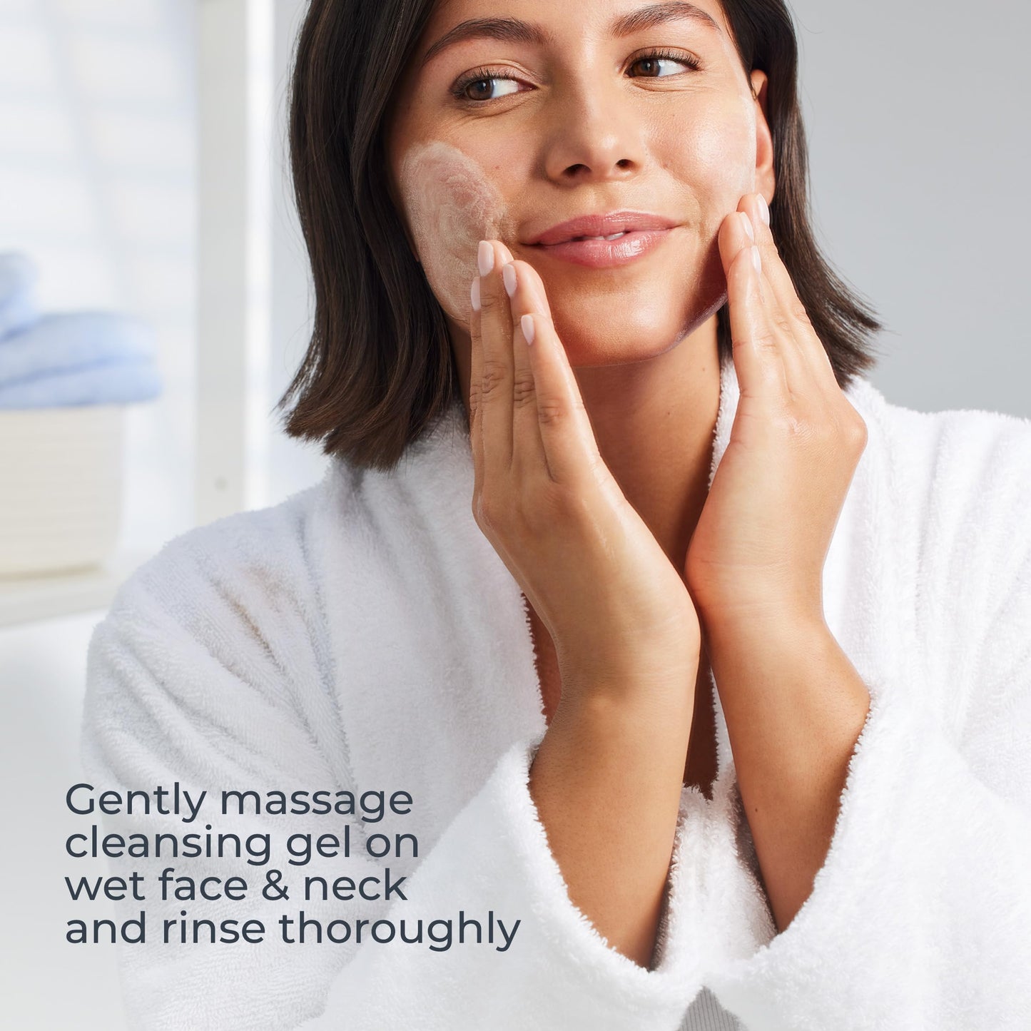 Eucerin Face Gentle Cleansing Hydrating Cleansing Gel, Daily Face Wash and Makeup Remover with Hyaluronic Acid, 13.5 Fl Oz Bottle