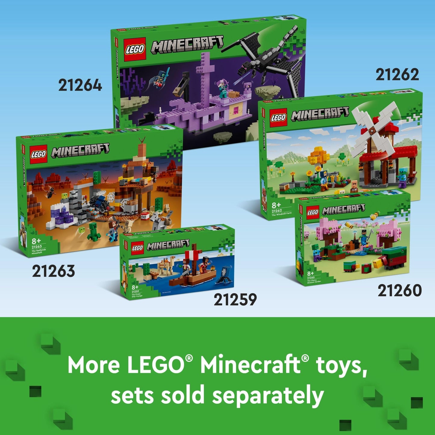 LEGO Minecraft Wolf Stronghold Fortress 21261 – Castle Building Set with Minifigures, Action-Packed Video Game Toy for Kids 8+