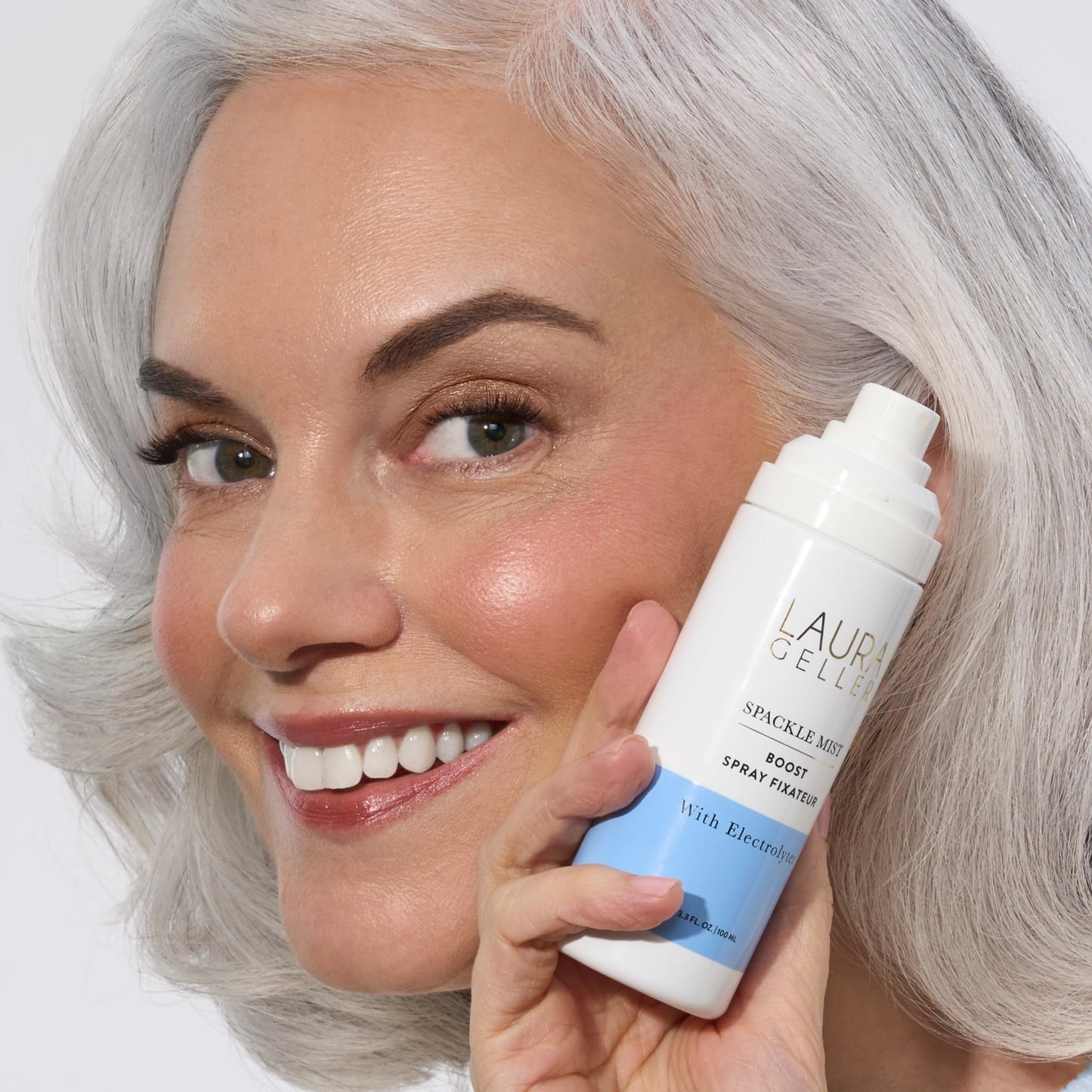 LAURA GELLER New York Spackle Mist Boost Setting Spray – Long-Lasting, Dewy Finish, Electrolytes & Blue Light Protection