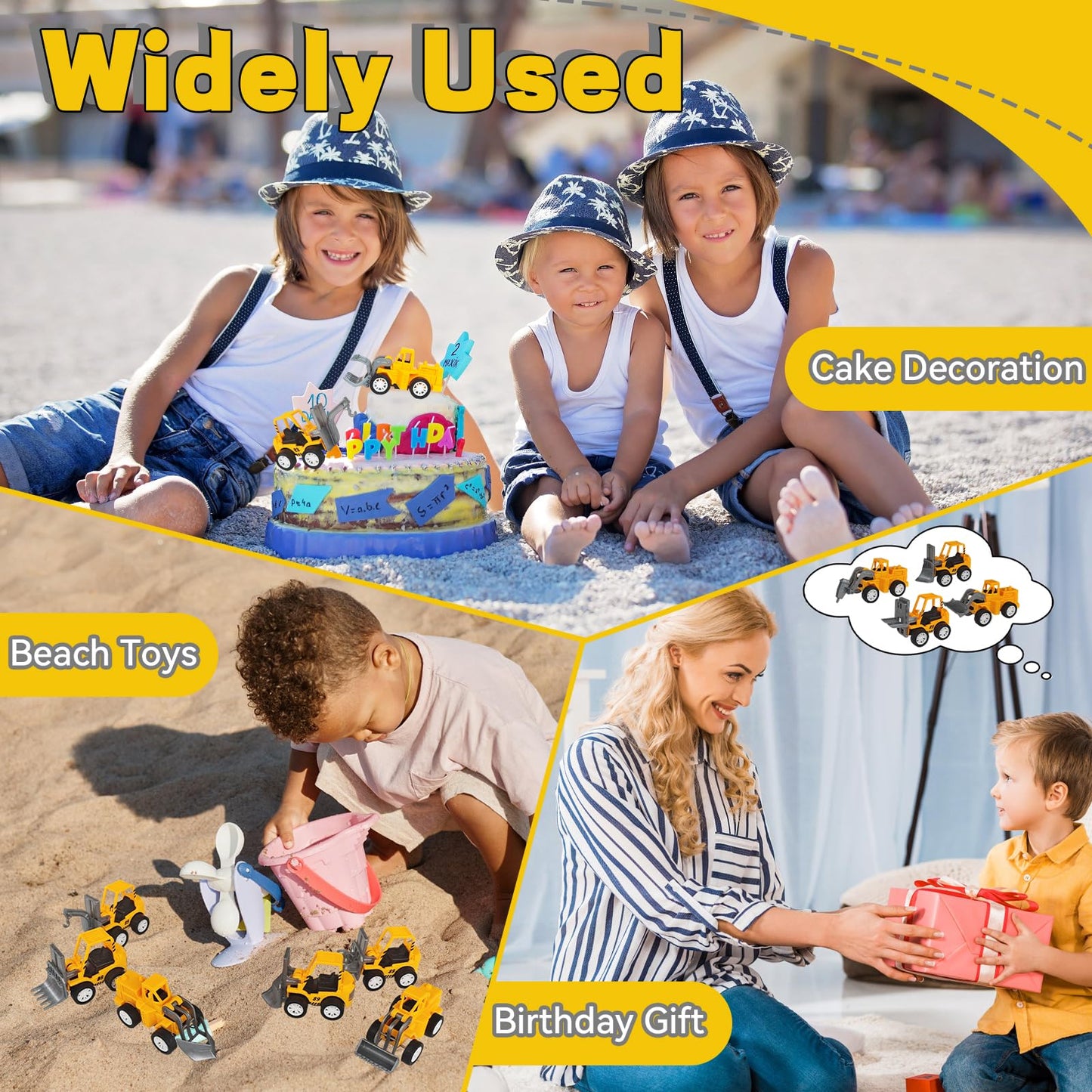 OJYUDD 24 Pcs Mini Construction Vehicles,Pull Back Engineering Vehicles,Play Figure Vehicles Toys for Birthday Party Favors,Gifts,Rewards