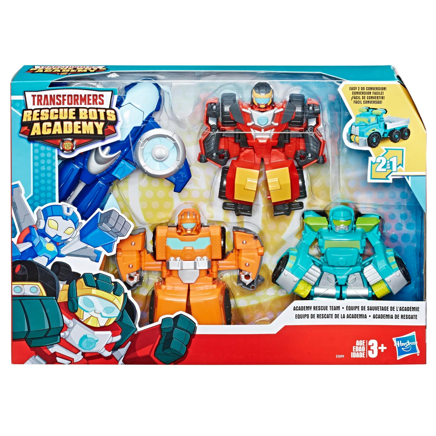 Playskool Heroes Transformers Rescue Bots Academy 4-Pack, 4.5" Converting Action Figures for Kids 3+, Amazon Exclusive