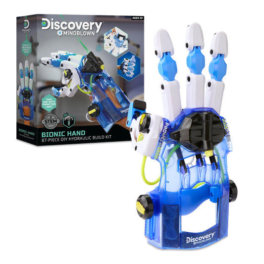 Discovery Bionic Hand Robotics Kit – 87-Piece DIY STEM Toy | Build Wearable Robotic Hand | Hydraulic Science & Engineering Kit Ages 8+