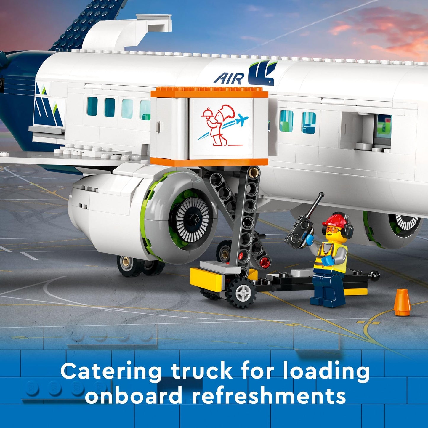 LEGO City Passenger Airplane Set 60367 – Buildable Plane with 9 Minifigures, Educational Construction Toy for Kids 7+