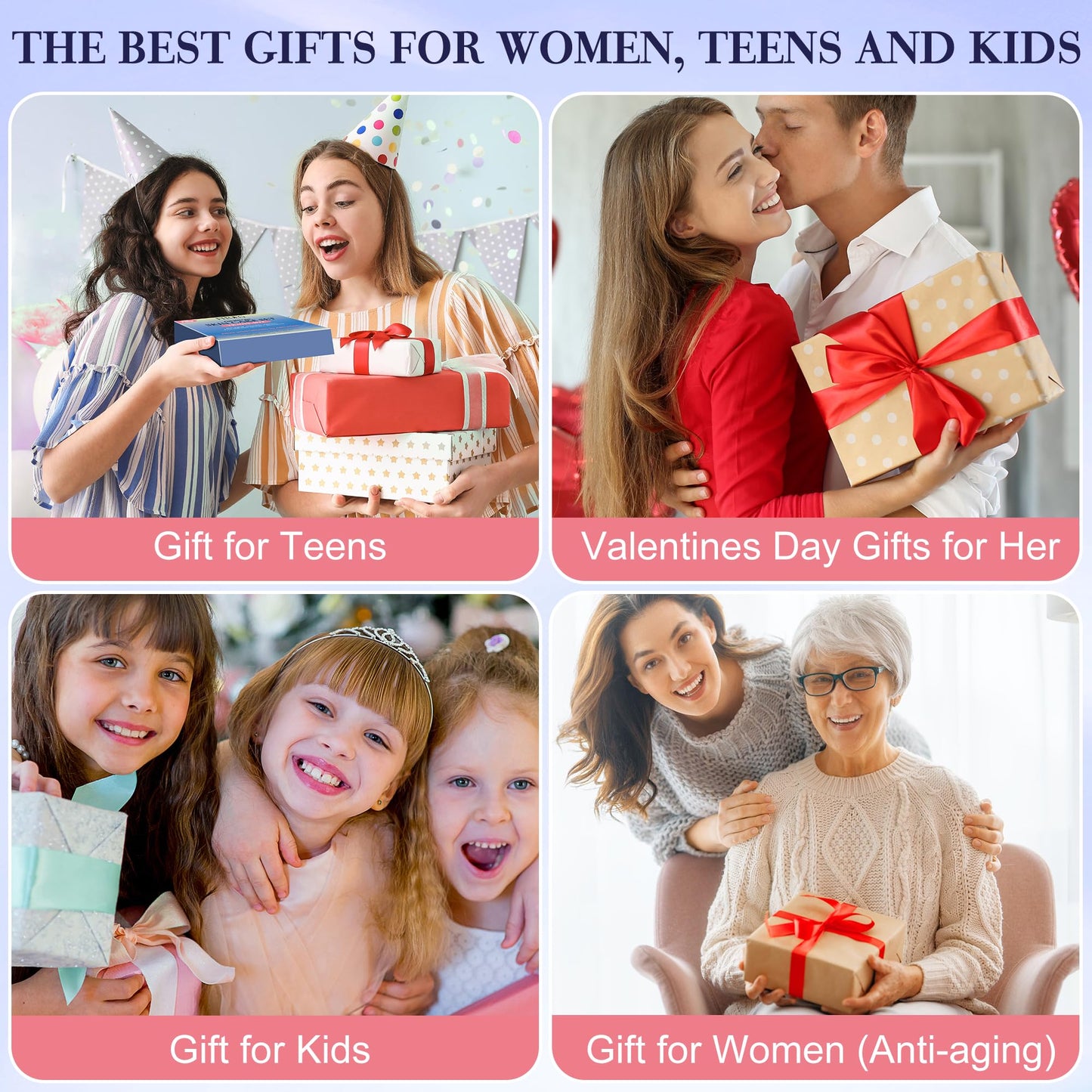 Gentle Hydrating Skincare Set for Teens – Clean Ingredients Daily Facial Kit for Kids & Women, Travel Size Toiletry Essentials Gift Set