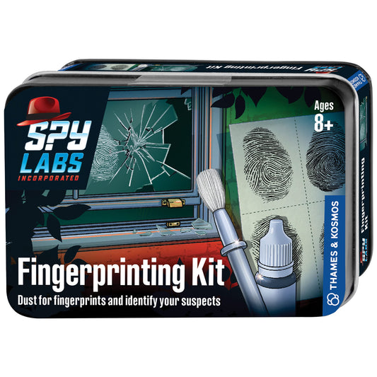 Thames & Kosmos Spy Labs Fingerprinting Kit – Collect, Analyze & Identify Fingerprints | Detective Tools for Young Investigators