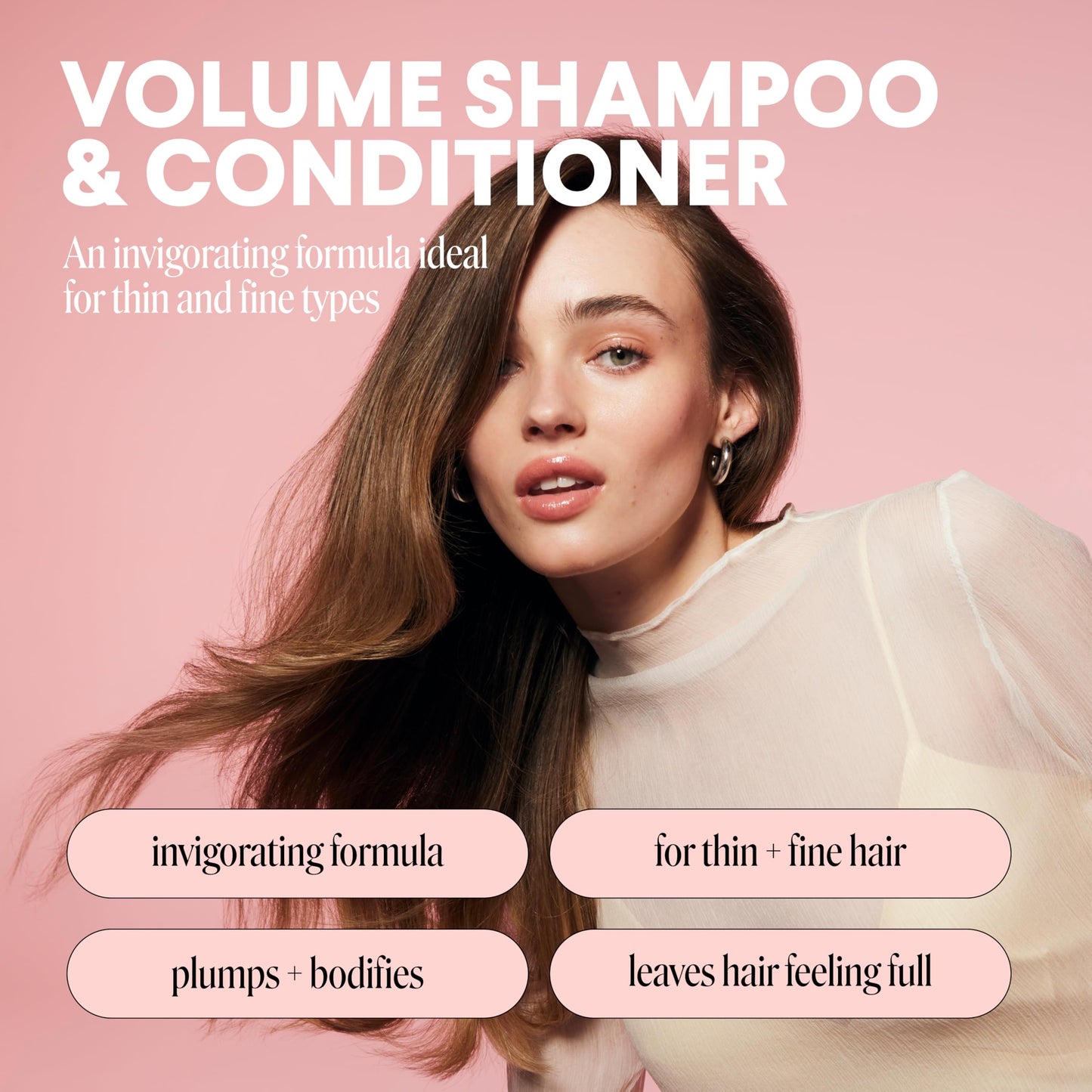 MONDAY HAIRCARE Volume Shampoo & Conditioner Set 12oz (2pk) | For Thin, Fine & Oily Hair | With Coconut Oil, Ginger Extract & Vitamin E | Recyclable Bottles