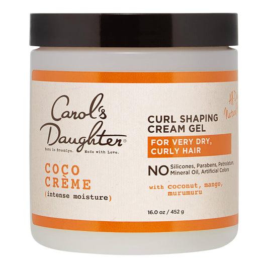 Carol’s Daughter Coco Creme Curl Shaping Cream Gel with Coconut Oil & Milk | Defines Curls, Fights Frizz, for Very Dry Hair, 16 Oz, Silicone-Free