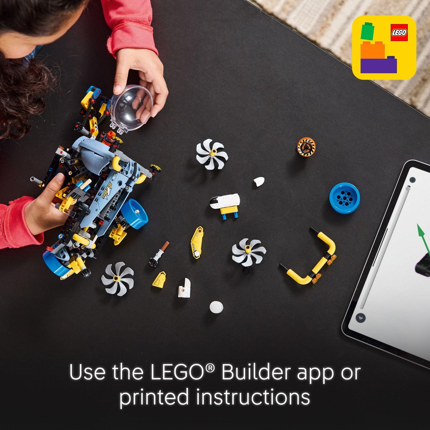 LEGO Technic Deep-Sea Research Submarine Toy - Building Toy for Kids, Boys and Girls, Ages 9+ - Creative and Unique Gift Idea for Birthdays - Movable Propellers and More - 42201