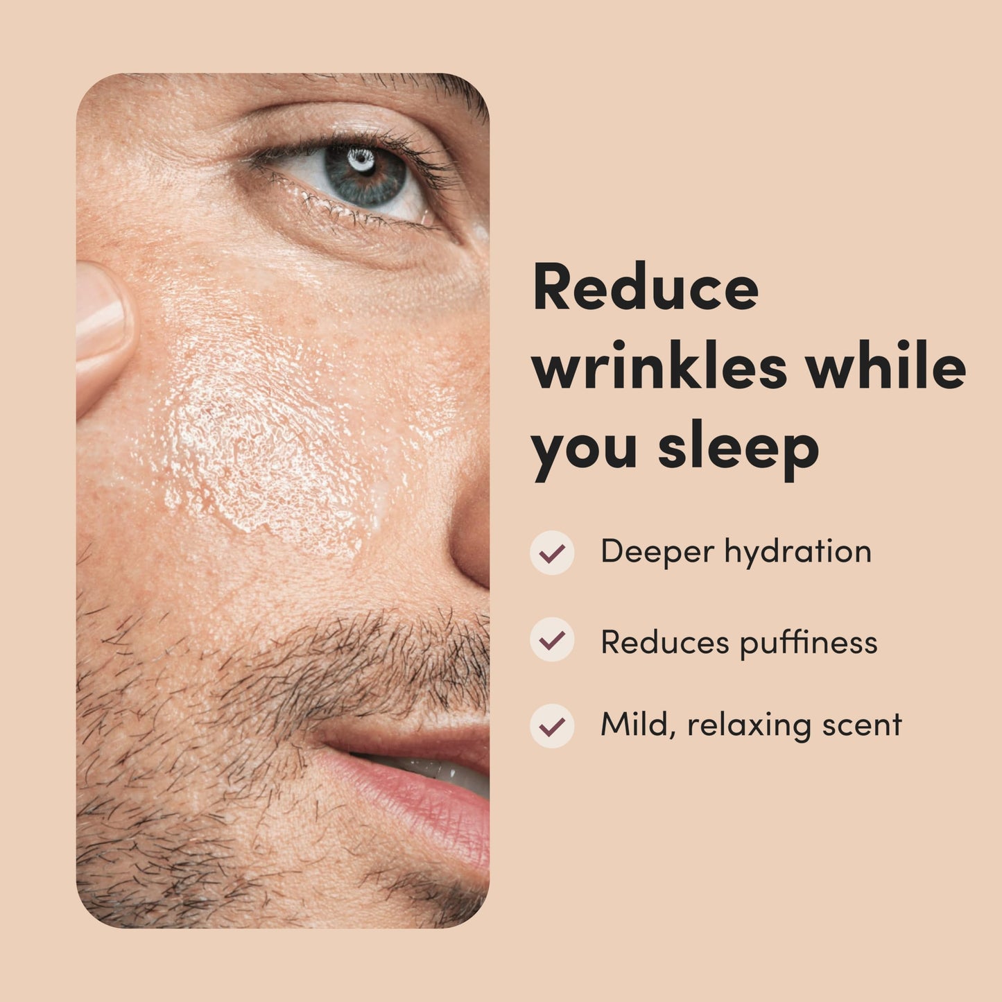 hims Goodnight Wrinkle Cream - Men's Hydrating Face Moisturizer with Hyaluronic Acid, Shea Butter & Caffeine, 1 fl oz