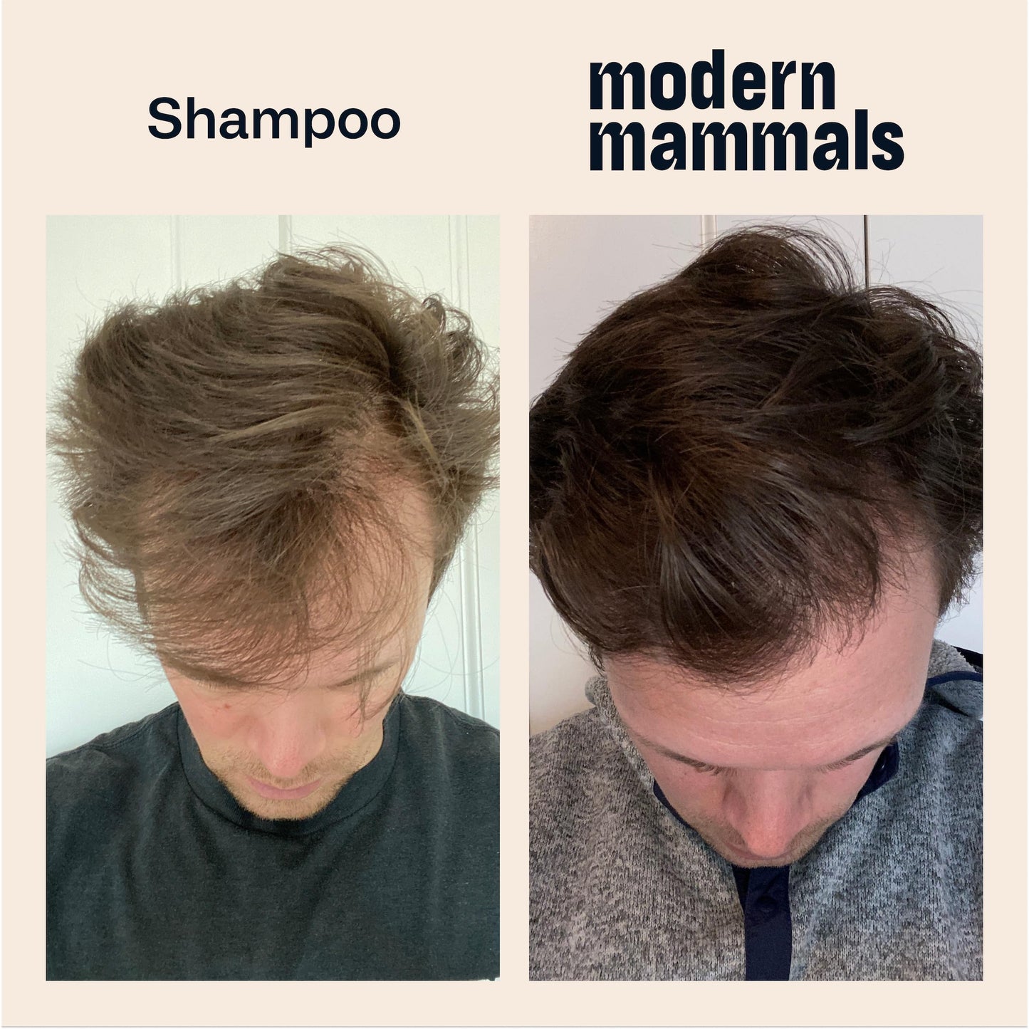 Modern Mammals Light Shampoo Bar for Men – Gentle, Vegan, No Poo, Low Lather, Conditioner-Infused, Sensitive Scalp, Fragrance-Free, 2.4oz