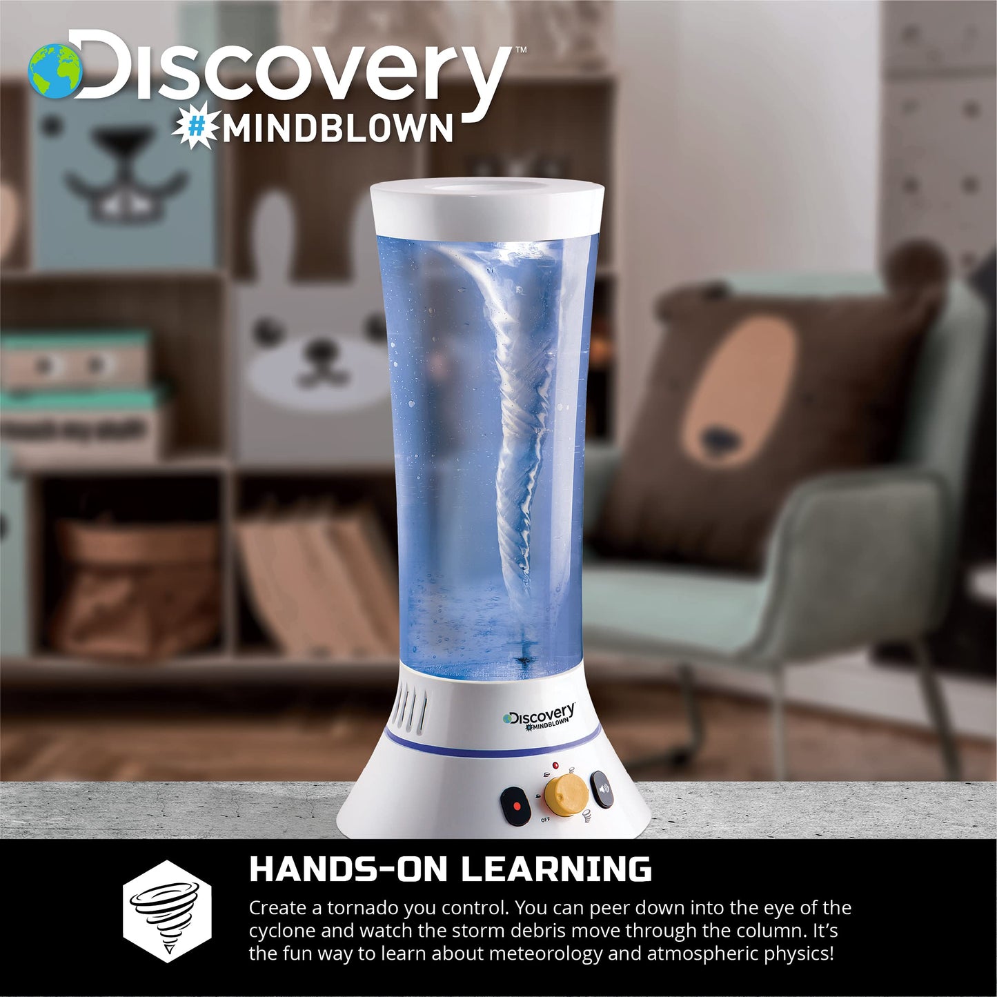 Discovery™ Tornado Lab STEM Kit – 5-Speed Cyclone Controller Science Experiment Set for Kids Ages 6+, Fun & Educational Learning Toy for Boys & Girls