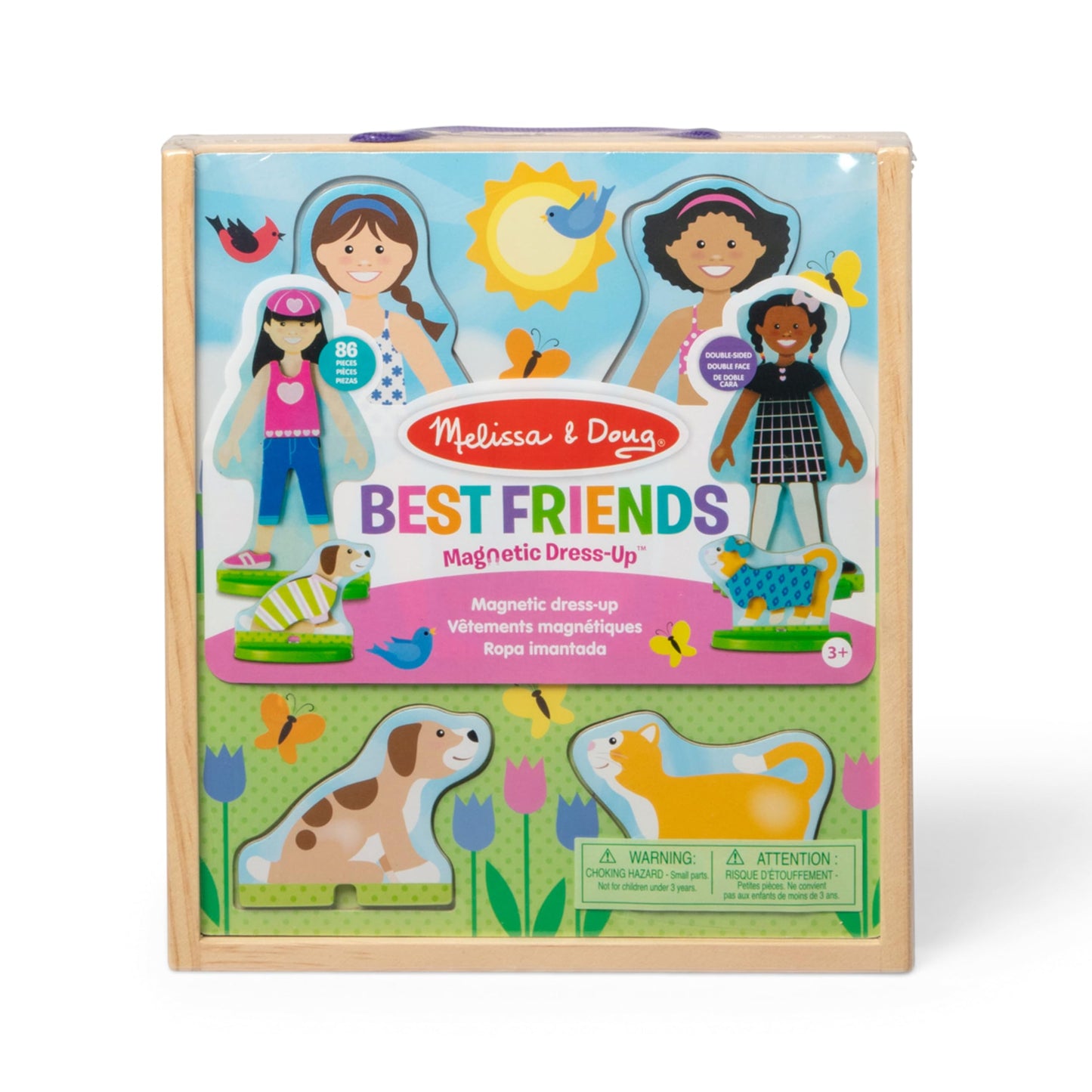 Melissa & Doug Best Friends Magnetic Dress-Up Wooden Dolls Pretend Play Set (78 pcs)