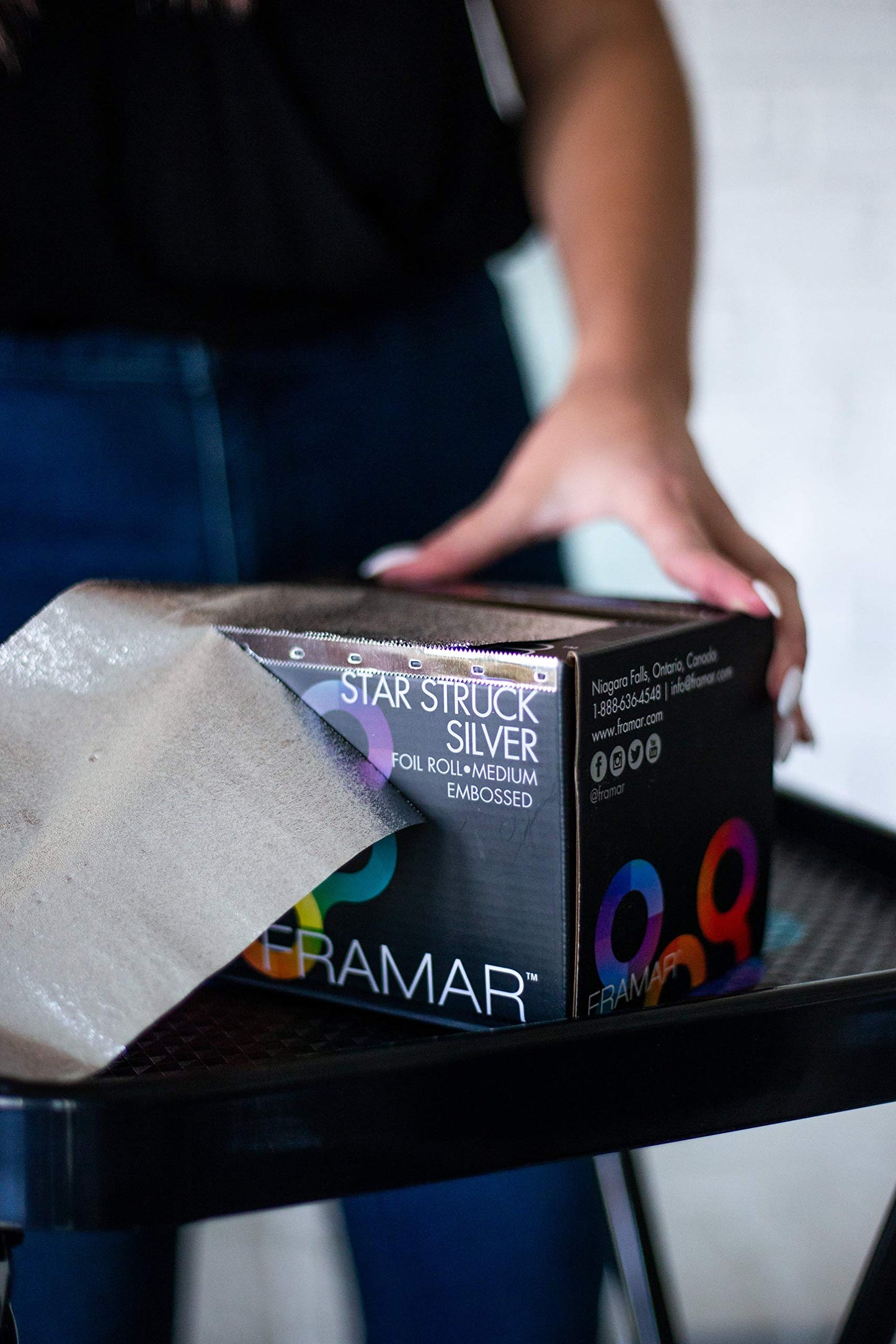 FRAMAR Silver Hair Foil Roll – 320 ft Salon Foils for Hair Highlighting, Long Hair Highlights & Balayage, Professional Foil for Stylists