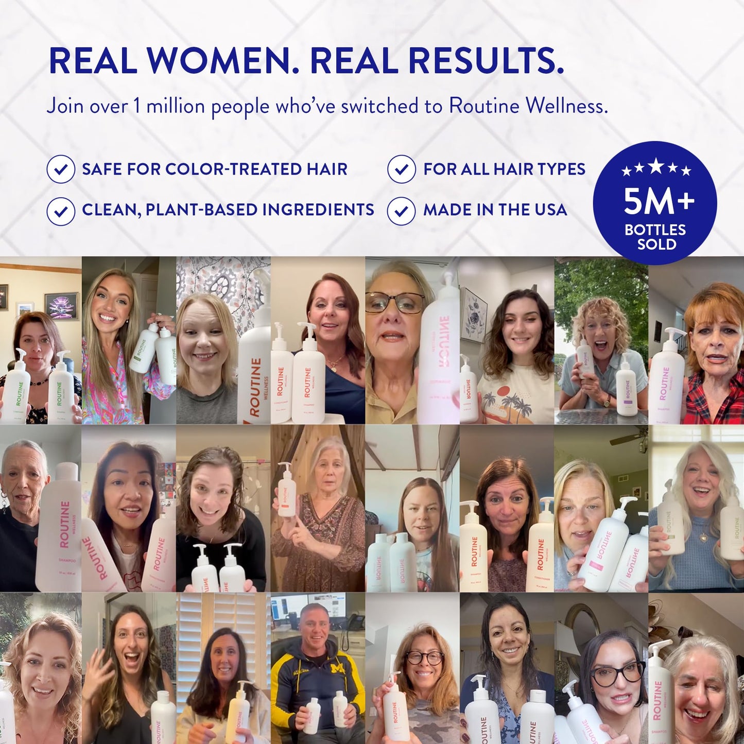 Routine Wellness Anti-Thinning Shampoo 14oz – Biotin & DHT Blocker for Thinning Hair – Color Safe Hair Loss Shampoo for Women & Men, Cucumber Scent