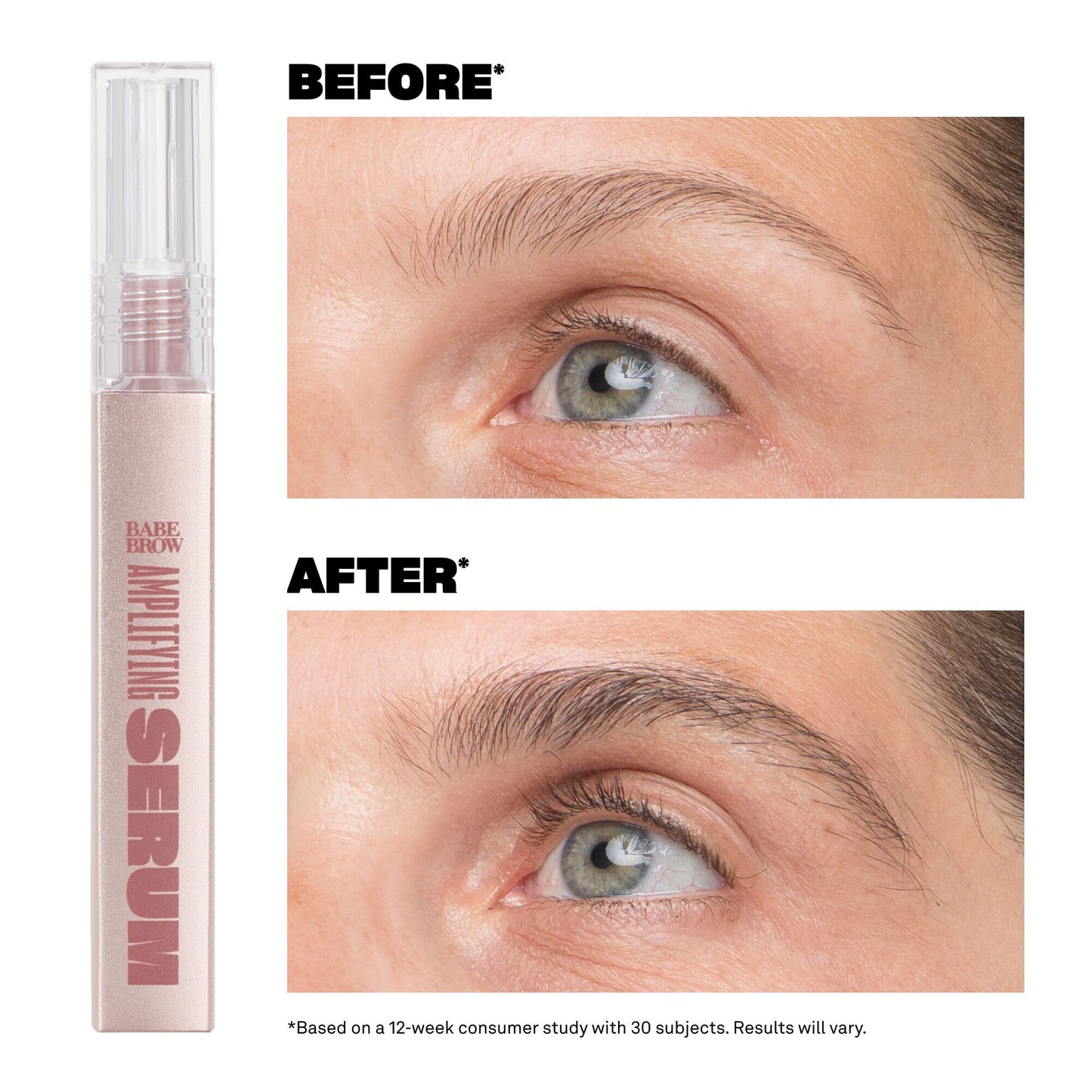 Babe Original Eyebrow Serum For Thicker Brows - Brow Serum with Castor Oil, Biotin, Repairing Amino Acids