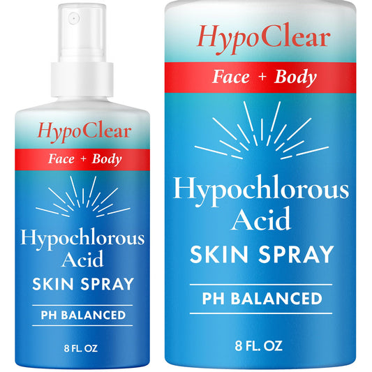 Hypochlorous Acid Spray 0.02% HOCl – Gentle Daily Cleanser for Face, Body & Eyelids, Safe for Acne-Prone, Red or Sensitive Skin, Non-Sting, 8 oz